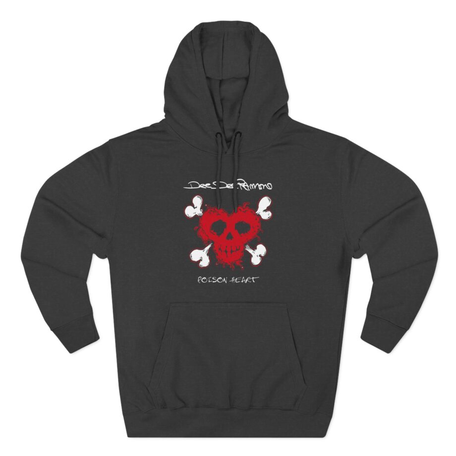 Ramones Distressed Poison Heart Three-Panel Fleece Hoodie