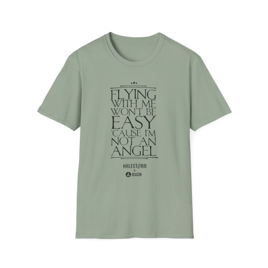 Halestorm Flying With Me Won't Be Easy 'cause I'm Not an Angel Unisex Softstyle T-Shirt