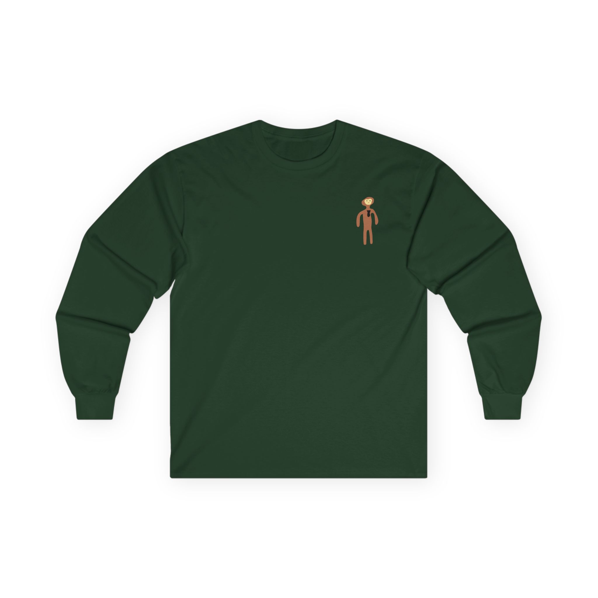 Monke Embroidered Unisex Ultra Cotton Long Sleeve Tee