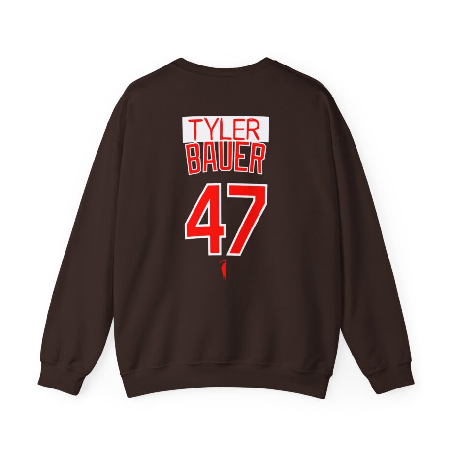 Trevor Bauer Hard Work Never Settles Unisex Heavy Blend™ Crewneck Sweatshirt