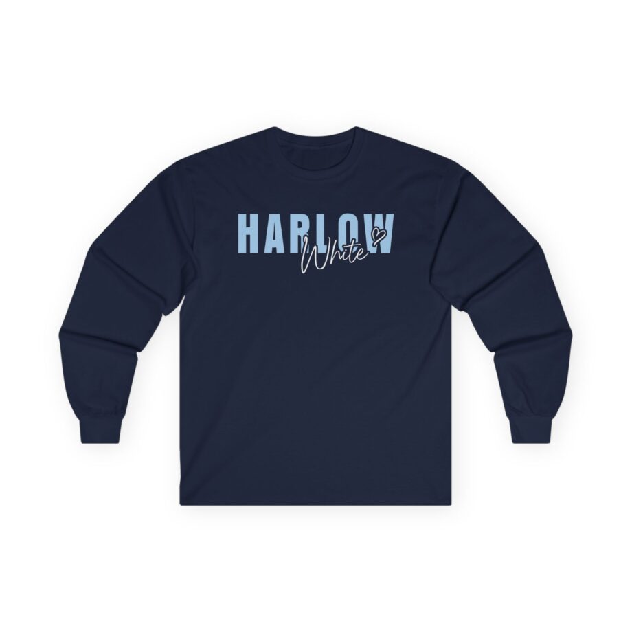 Harlow and Popcorn White Unisex Ultra Cotton Long Sleeve Tee