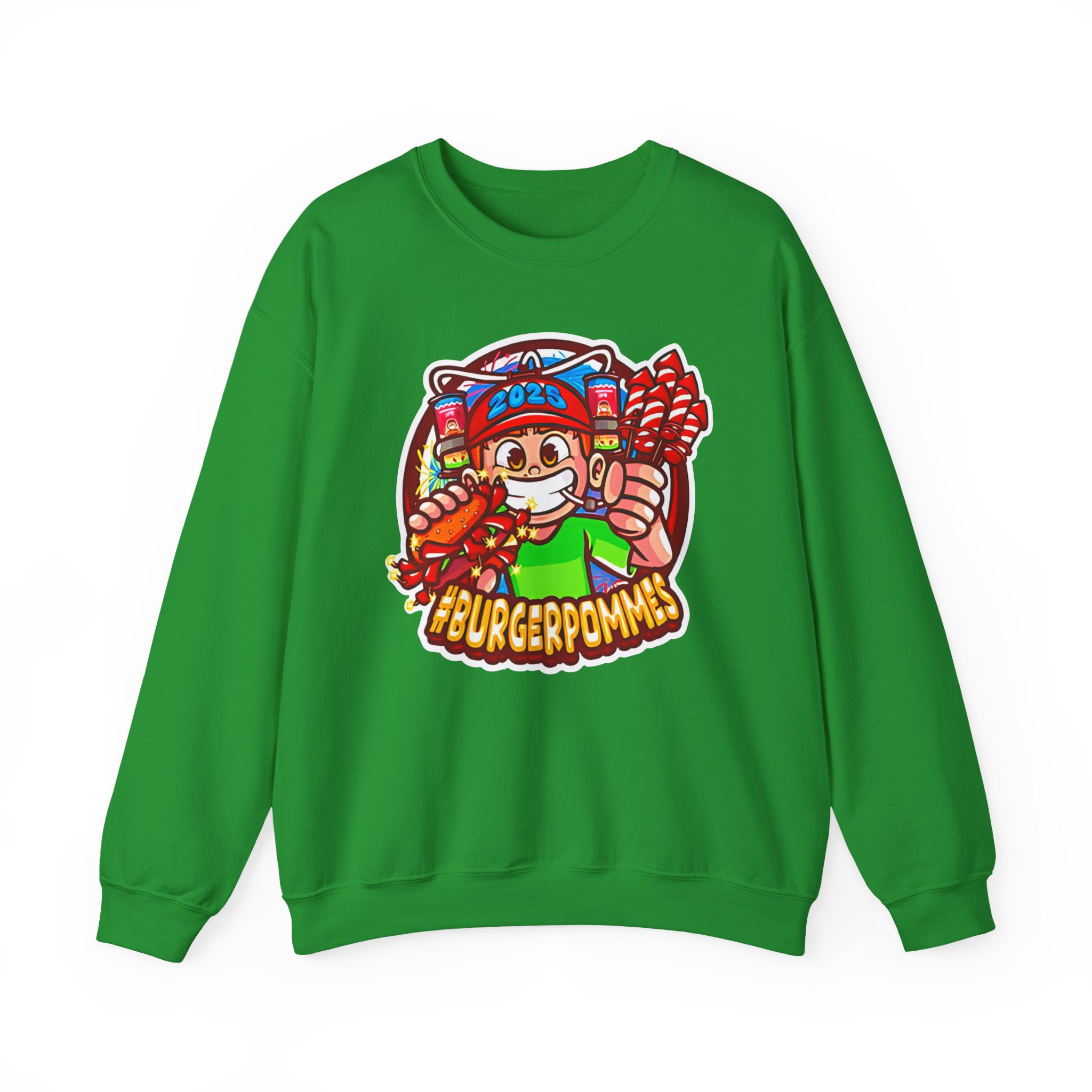 Burger Pommes Unisex Heavy Blendâ„¢ Crewneck Sweatshirt