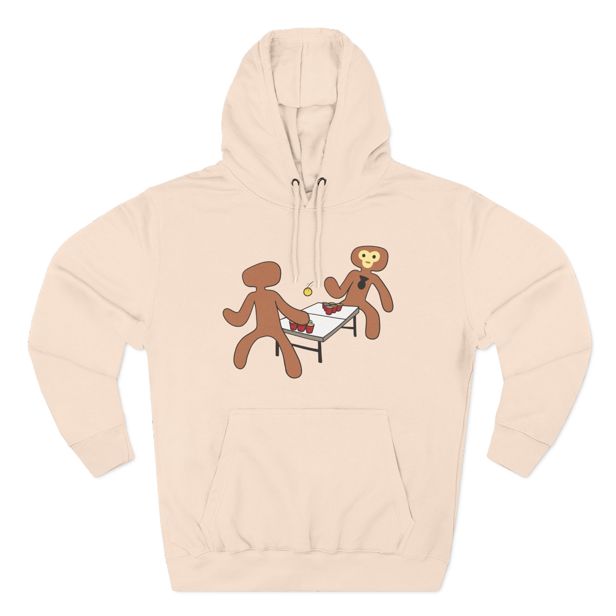 Spoonkidv Monke Pong Three-Panel Fleece Hoodie