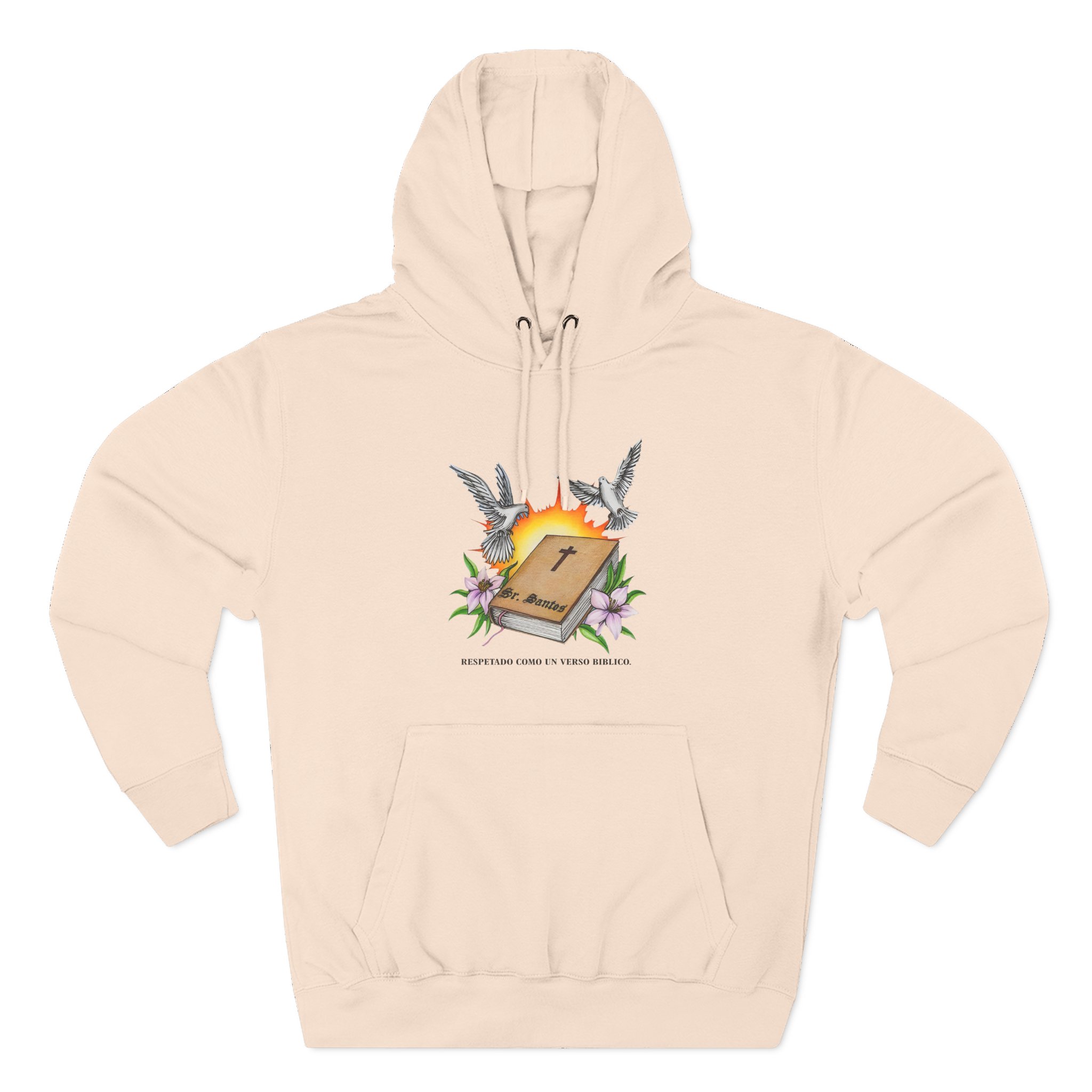 Arcangel Respira Como Un Verso Biblico Three-Panel Fleece Hoodie