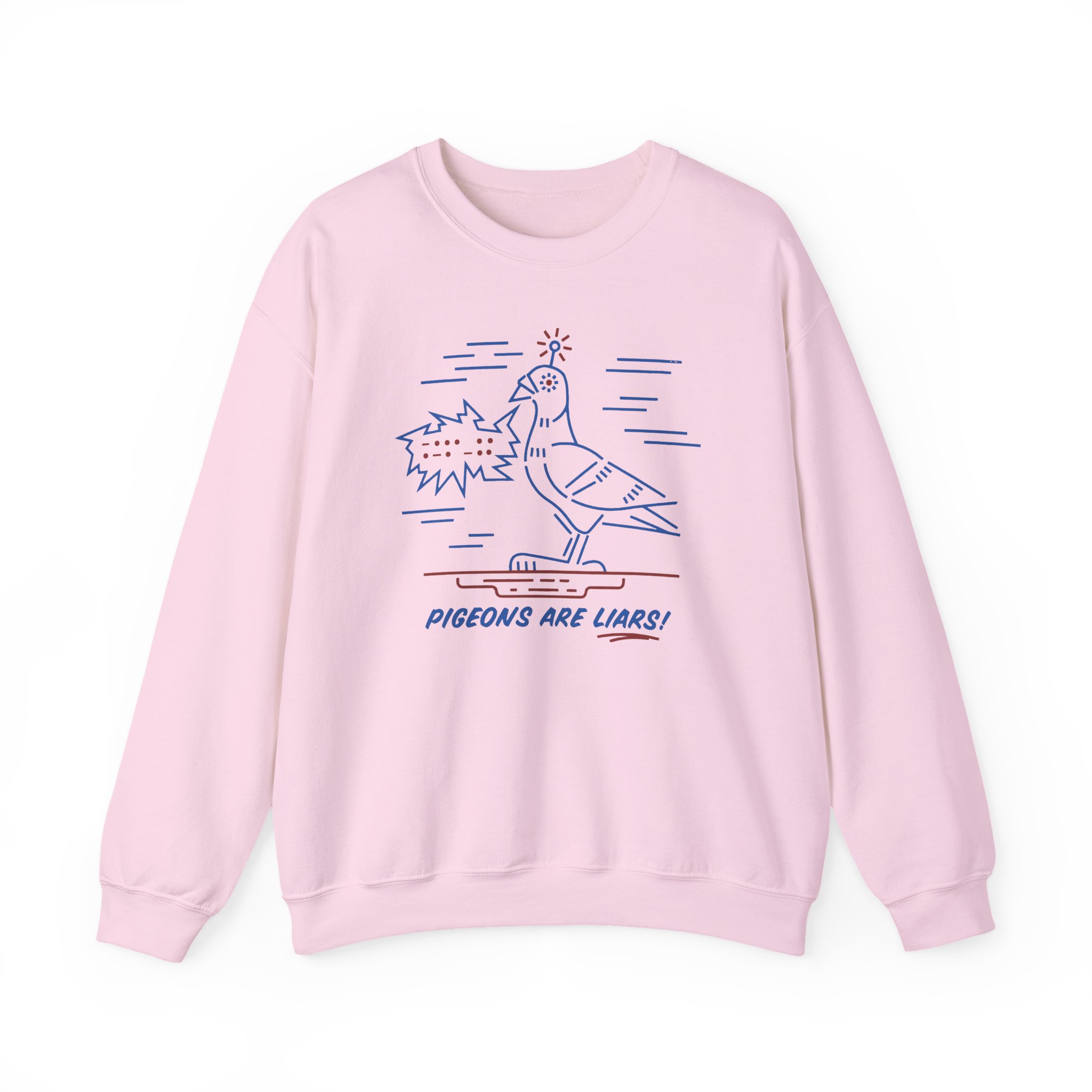 Birds Arent Real Pigeons Are Liars Unisex Heavy Blendâ„¢ Crewneck Sweatshirt