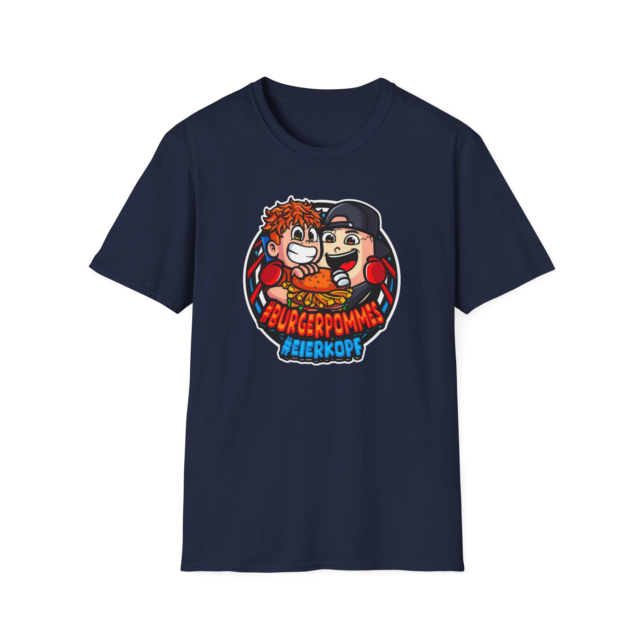 Burger Pommes eierkopf Unisex Softstyle T-Shirt