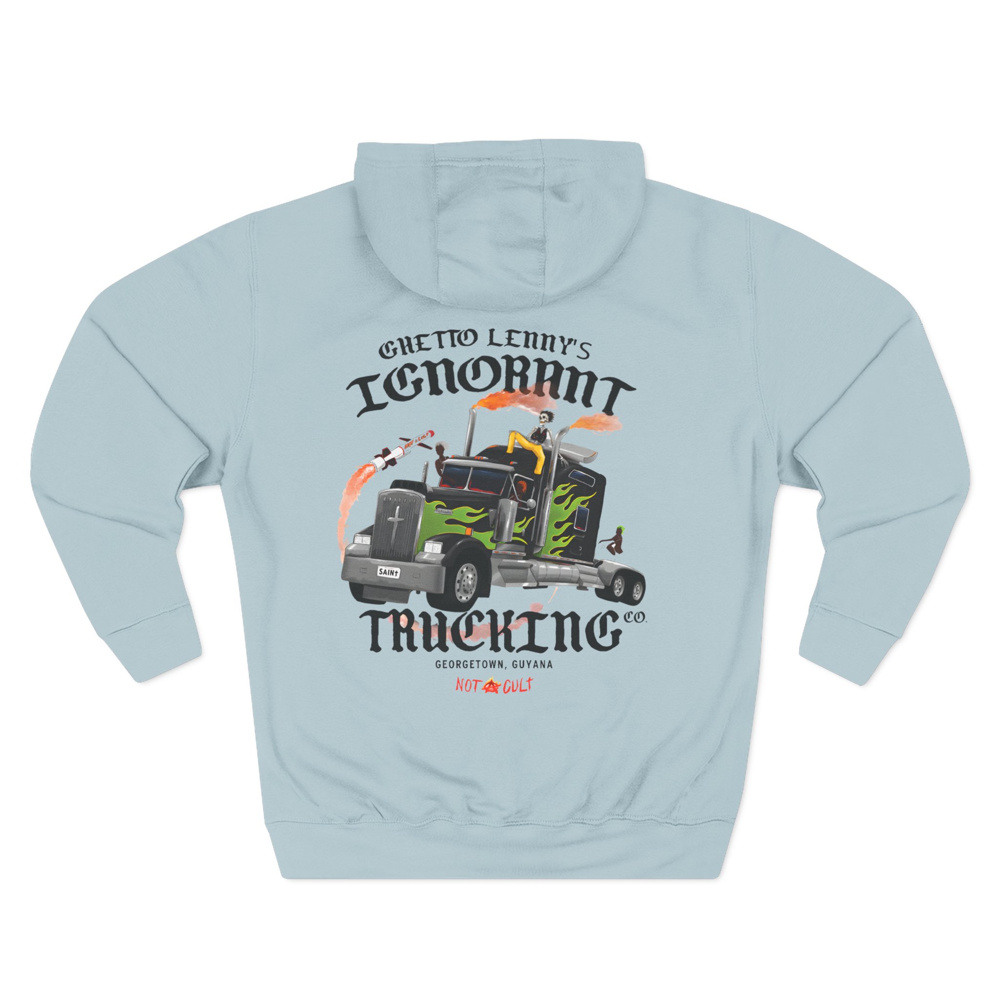 Saint Jhn Ghetto Lenny's Trucking Co. Three-Panel Fleece Hoodie