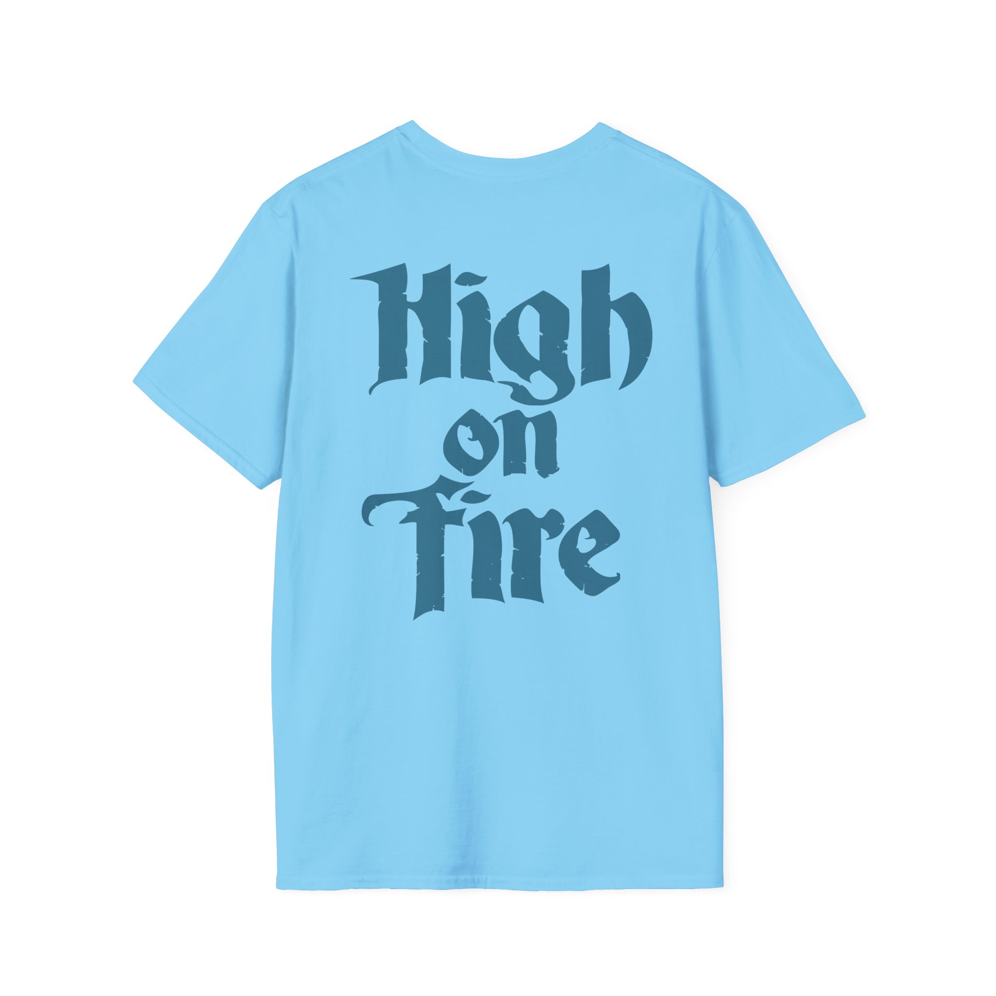 High on Fire Skull Knife Unisex Softstyle T-Shirt