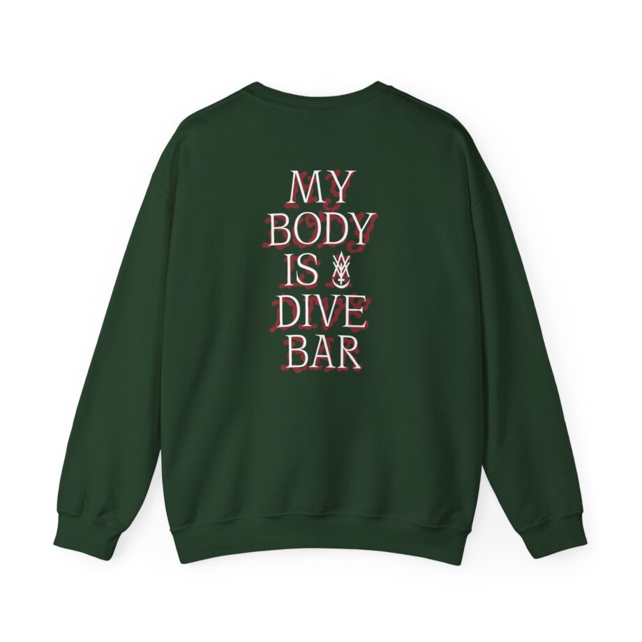 Amigo The Devil MY BODY IS DIVE BAR Unisex Heavy Blend™ Crewneck Sweatshirt