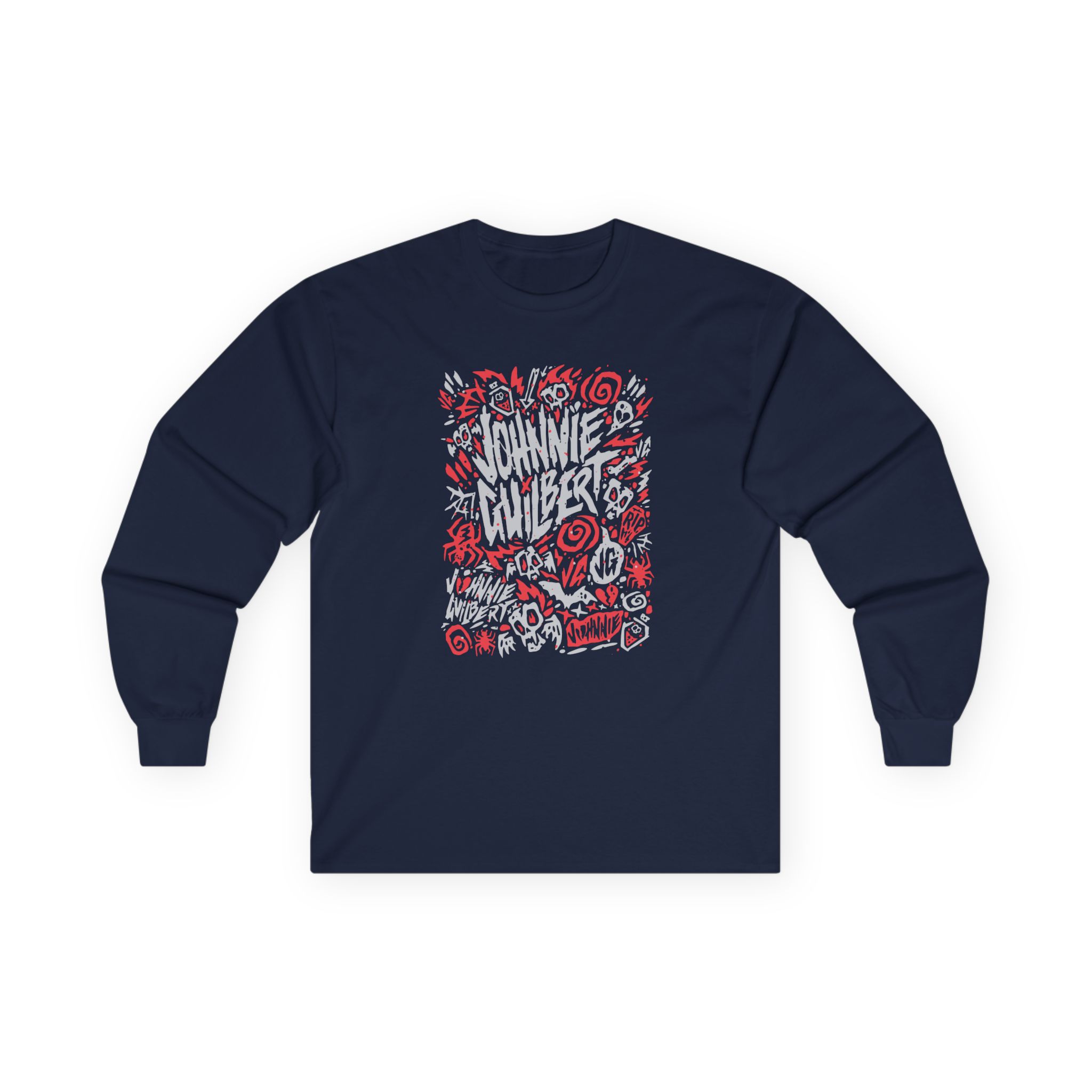 Jake & Johnnie Red Johnnie Guilbert Logo Unisex Ultra Cotton Long Sleeve Tee