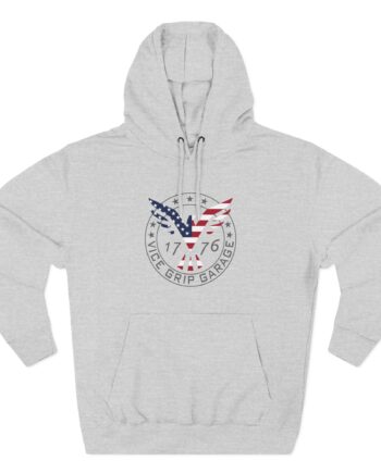 Vicegripgarage Patriotic Flying Eagle Three-Panel Fleece Hoodie