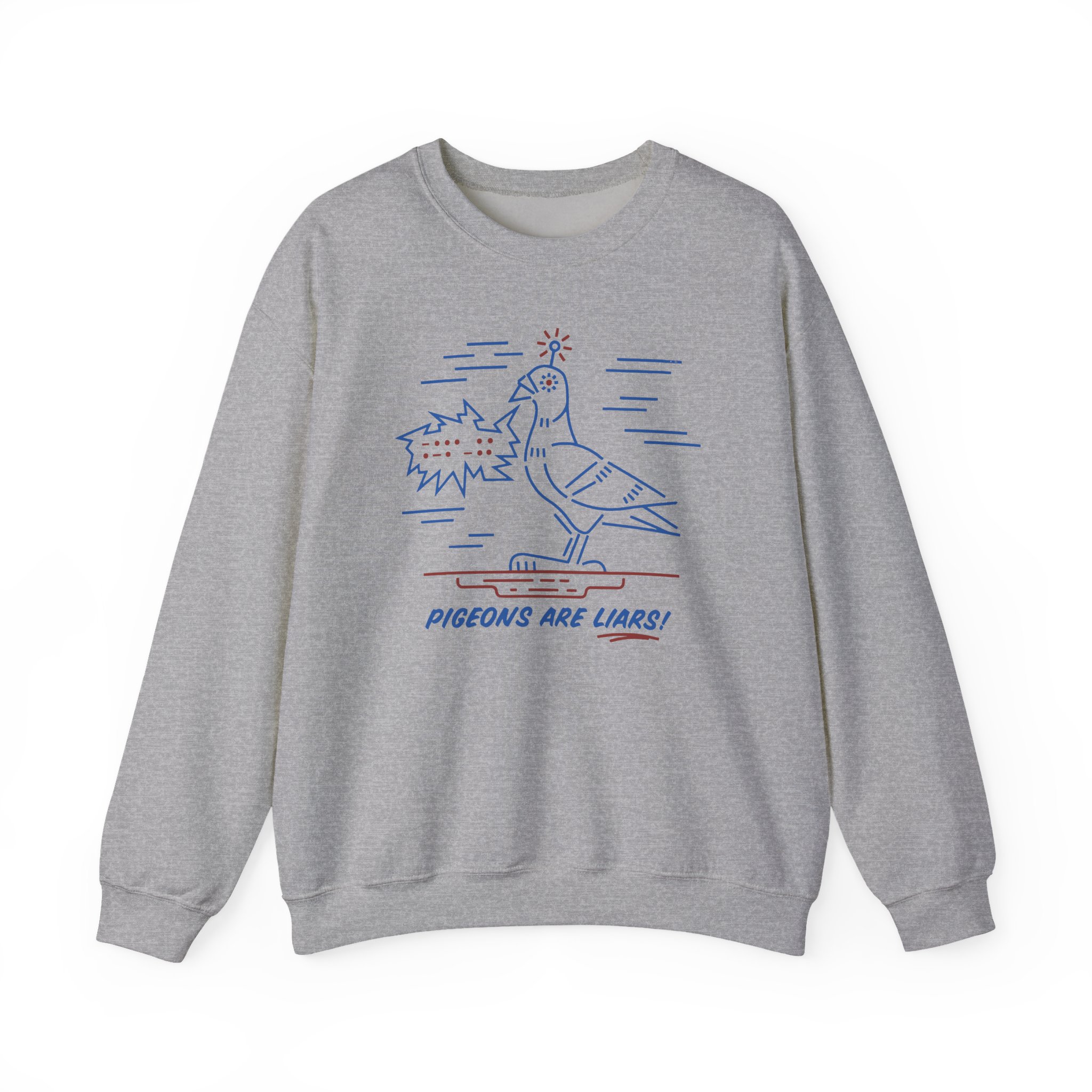 Birds Arent Real Pigeons Are Liars Unisex Heavy Blendâ„¢ Crewneck Sweatshirt
