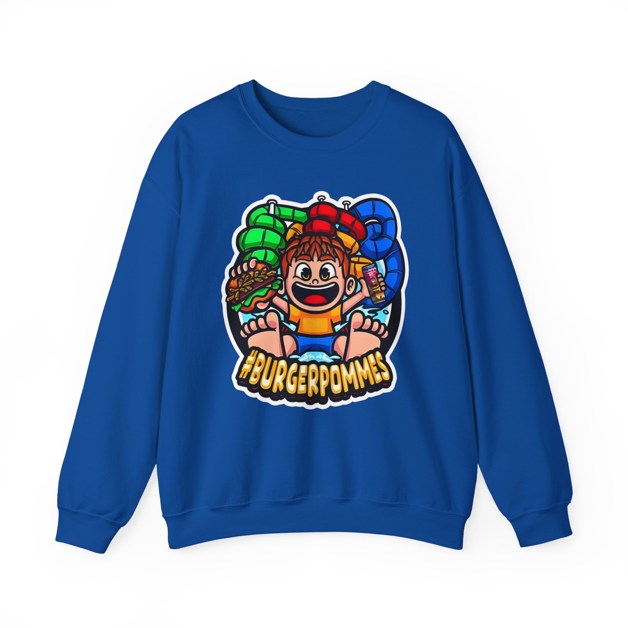 Burger Pommes Unisex Heavy Blendâ„¢ Crewneck Sweatshirt