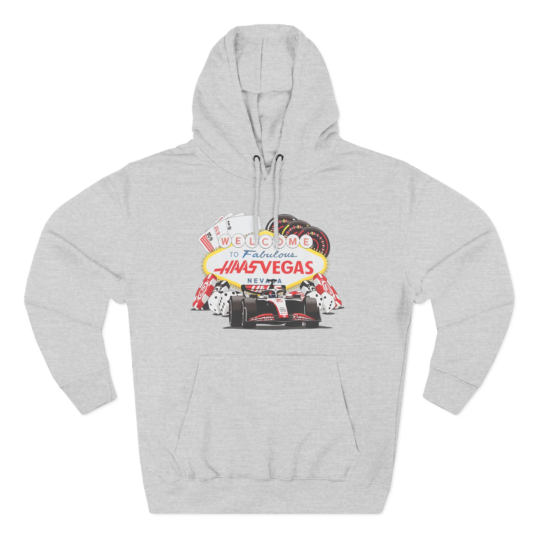 Haas F1 Las Vegas Gp Three-Panel Fleece Hoodie
