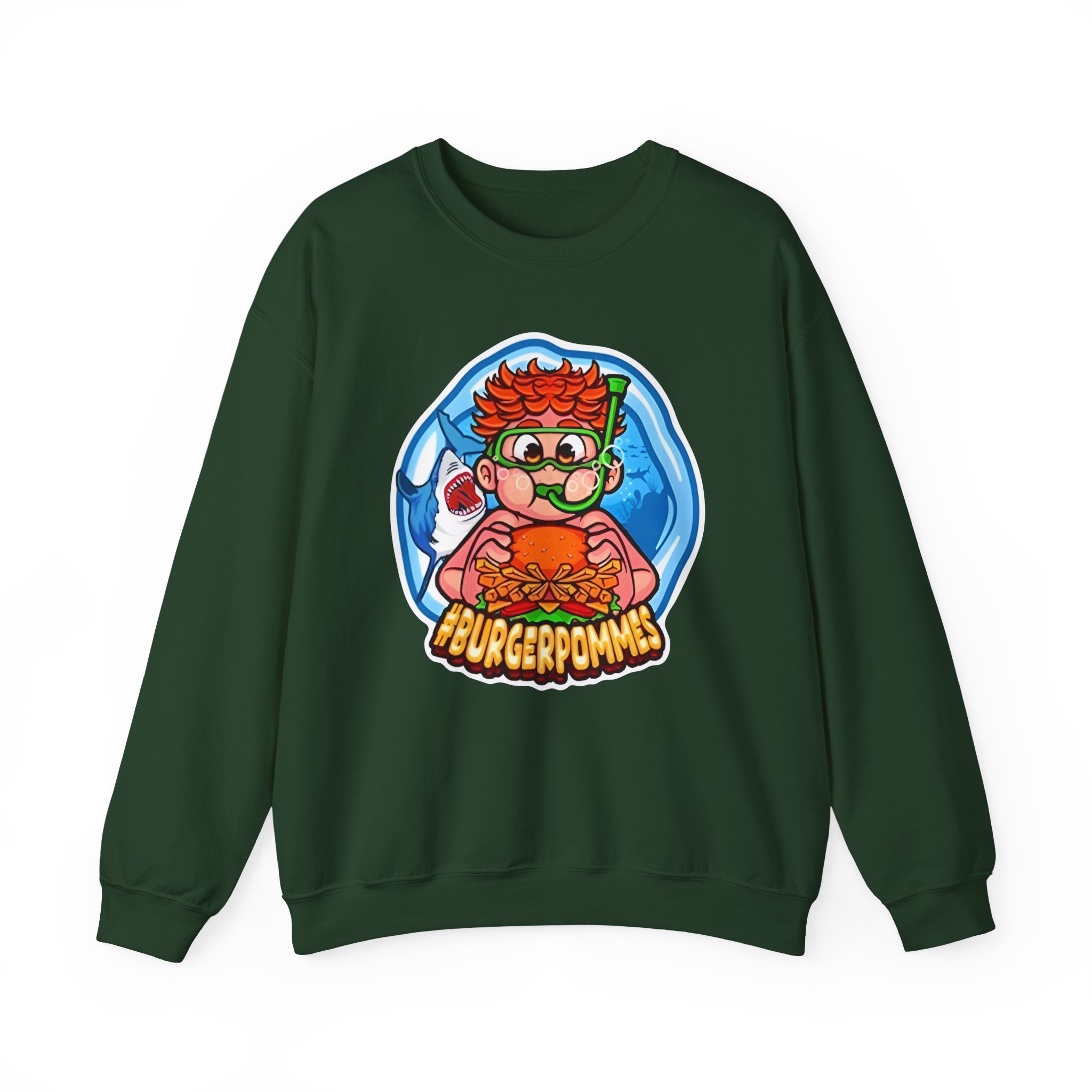 Burger Pommes Unisex Heavy Blendâ„¢ Crewneck Sweatshirt