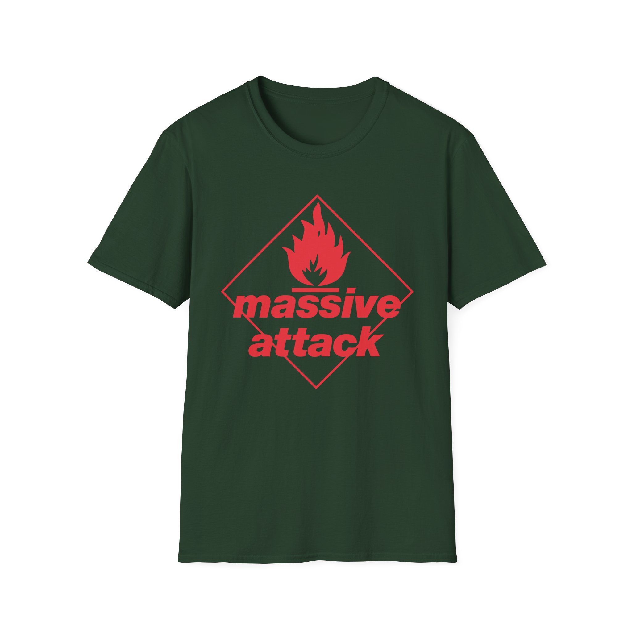 Massive Attack Blue Lines Red Logo Unisex Softstyle T-Shirt