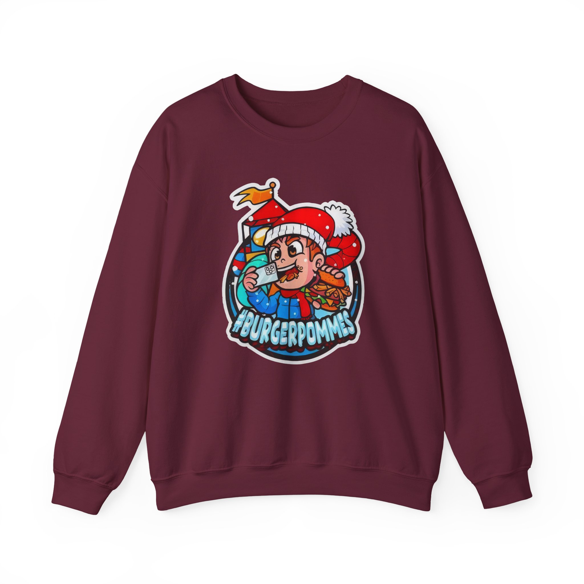 Burger Pommes Unisex Heavy Blendâ„¢ Crewneck Sweatshirt