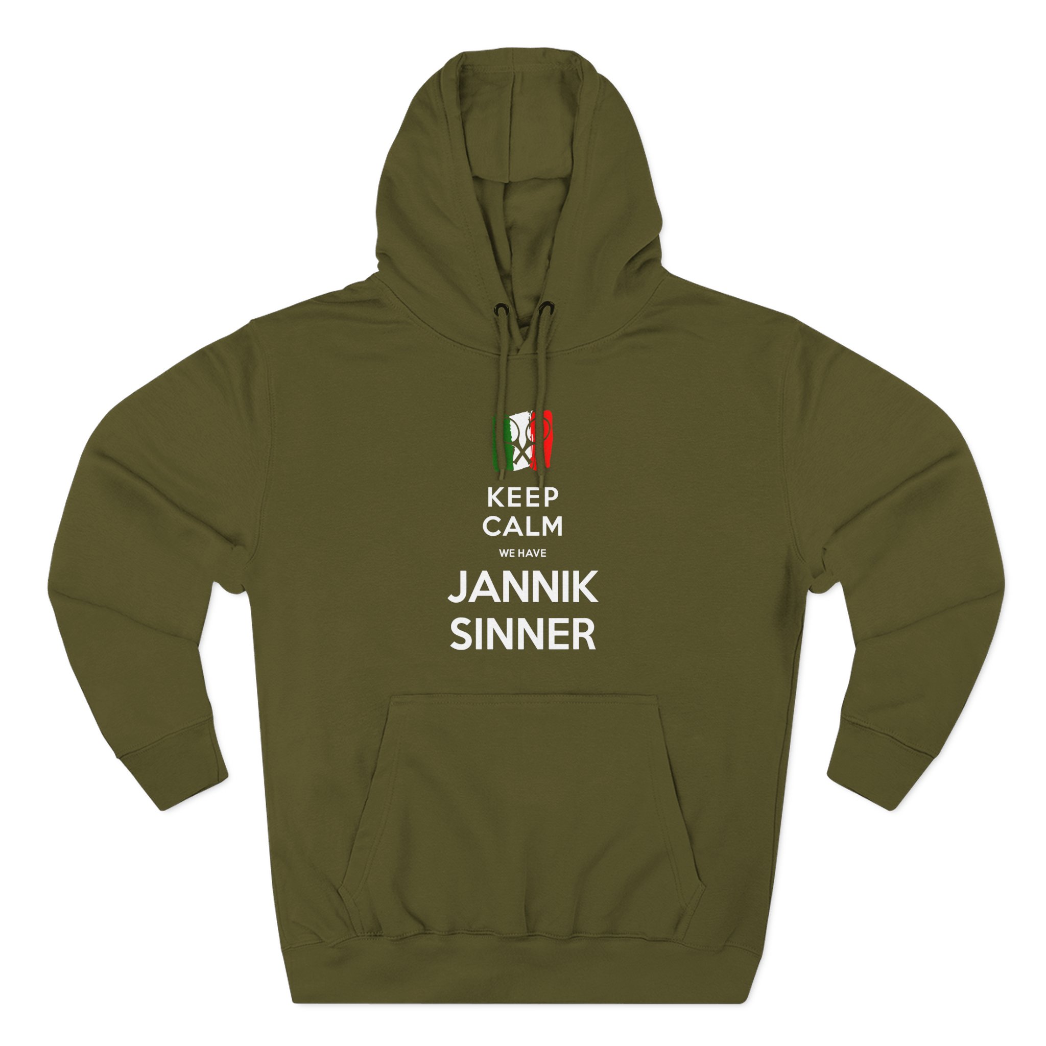 Jannik Sinner Keep Calm We Have Three-Panel Fleece Hoodie