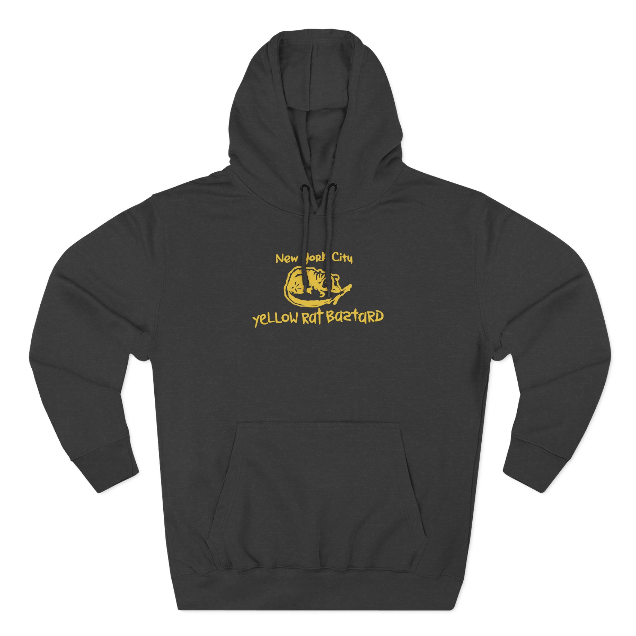 Ishowspeed John Galt Nyc Yellow Rat Bastard Three-Panel Fleece Hoodie