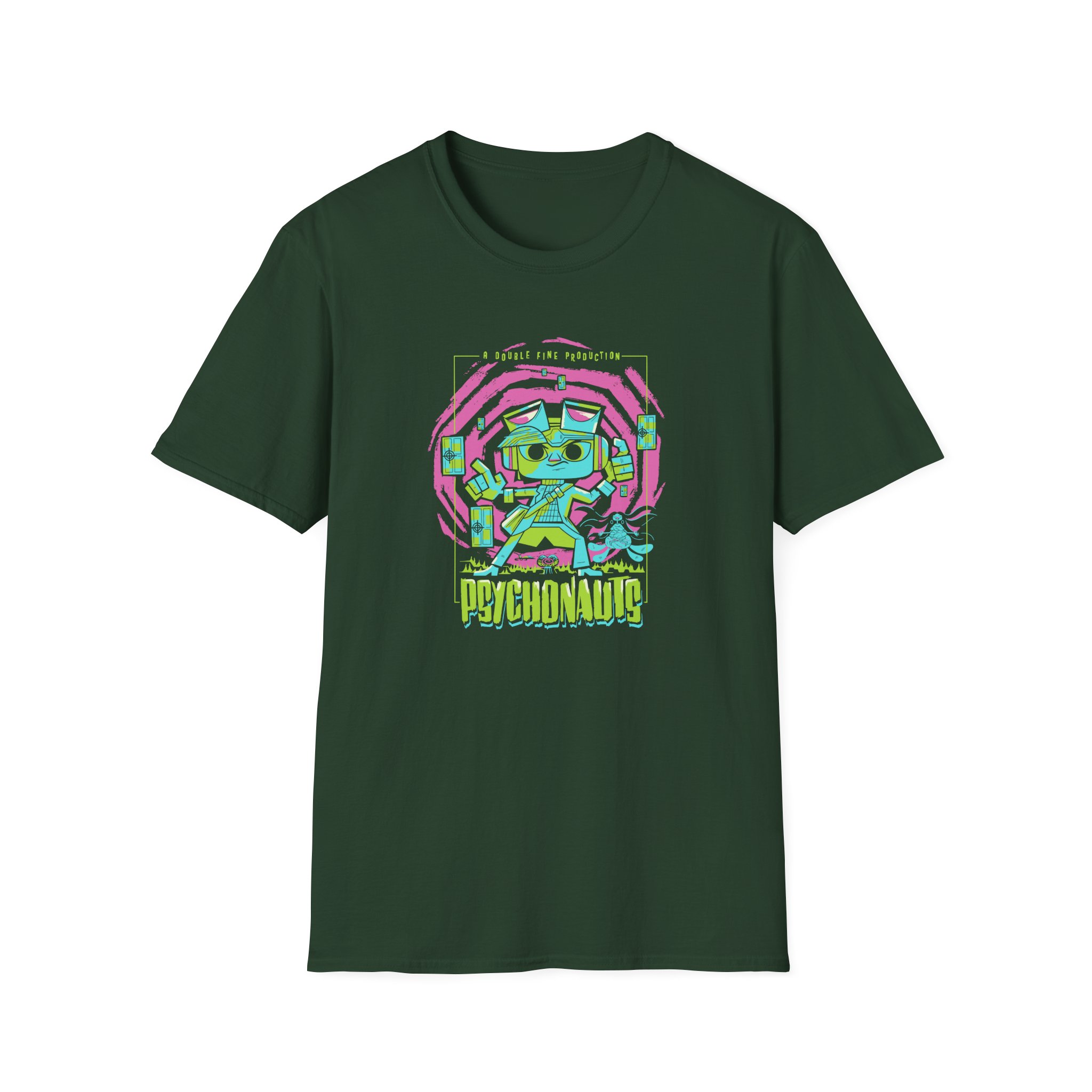 Double Fine Psychic Mystery Unisex Softstyle T-Shirt