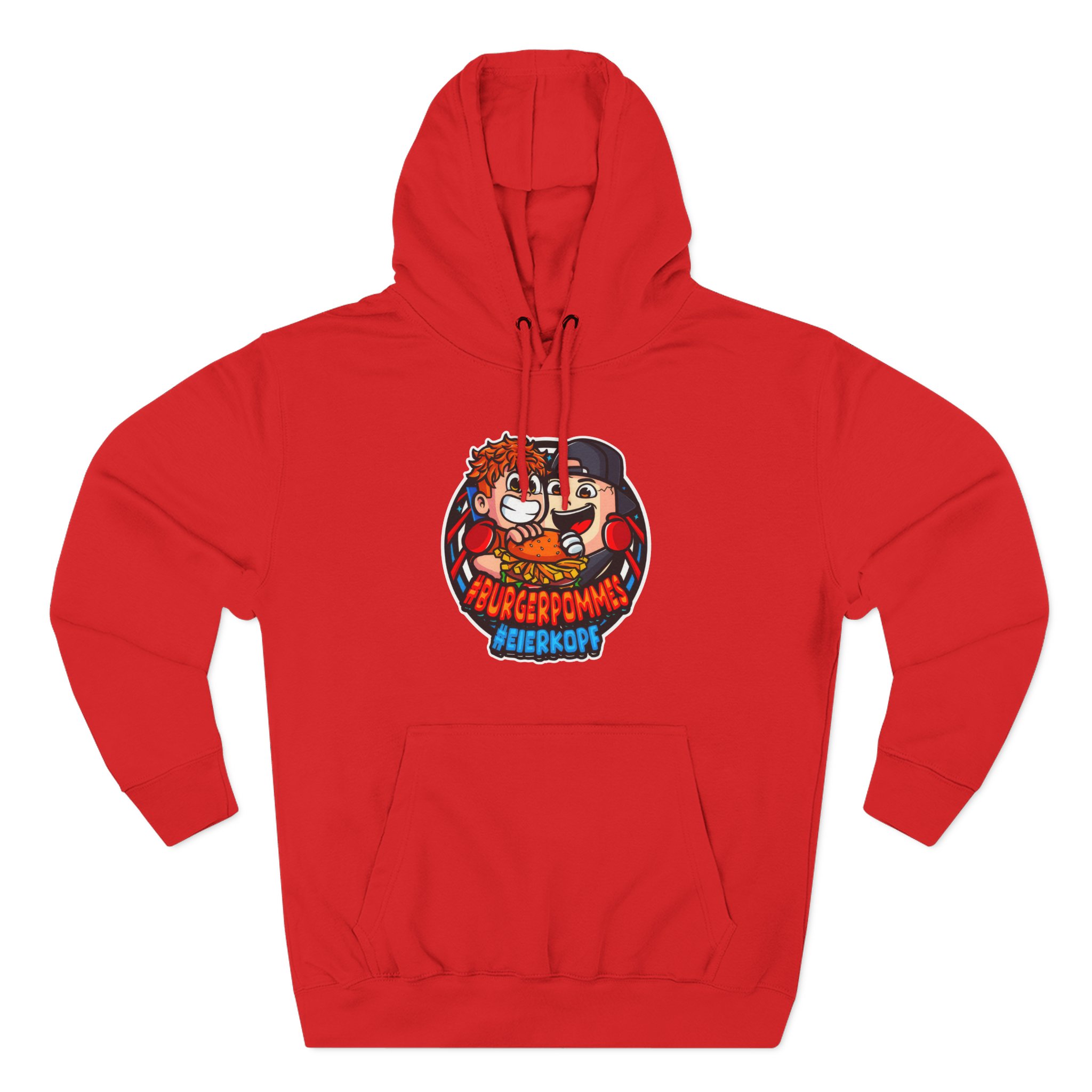 Burger Pommes eierkopf Three-Panel Fleece Hoodie