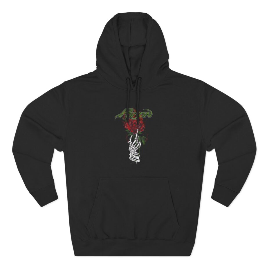 Poison Every Rose Has Its Thorn Three-Panel Fleece Hoodie