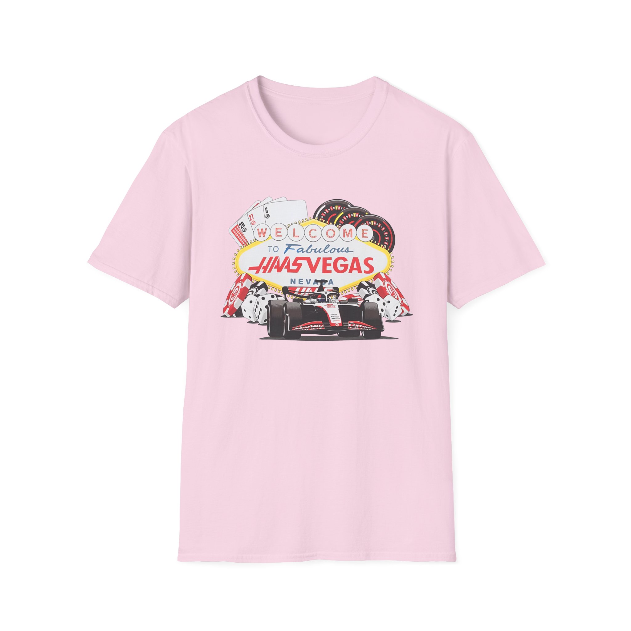 Haas F1 Las Vegas Gp Unisex Softstyle T-Shirt