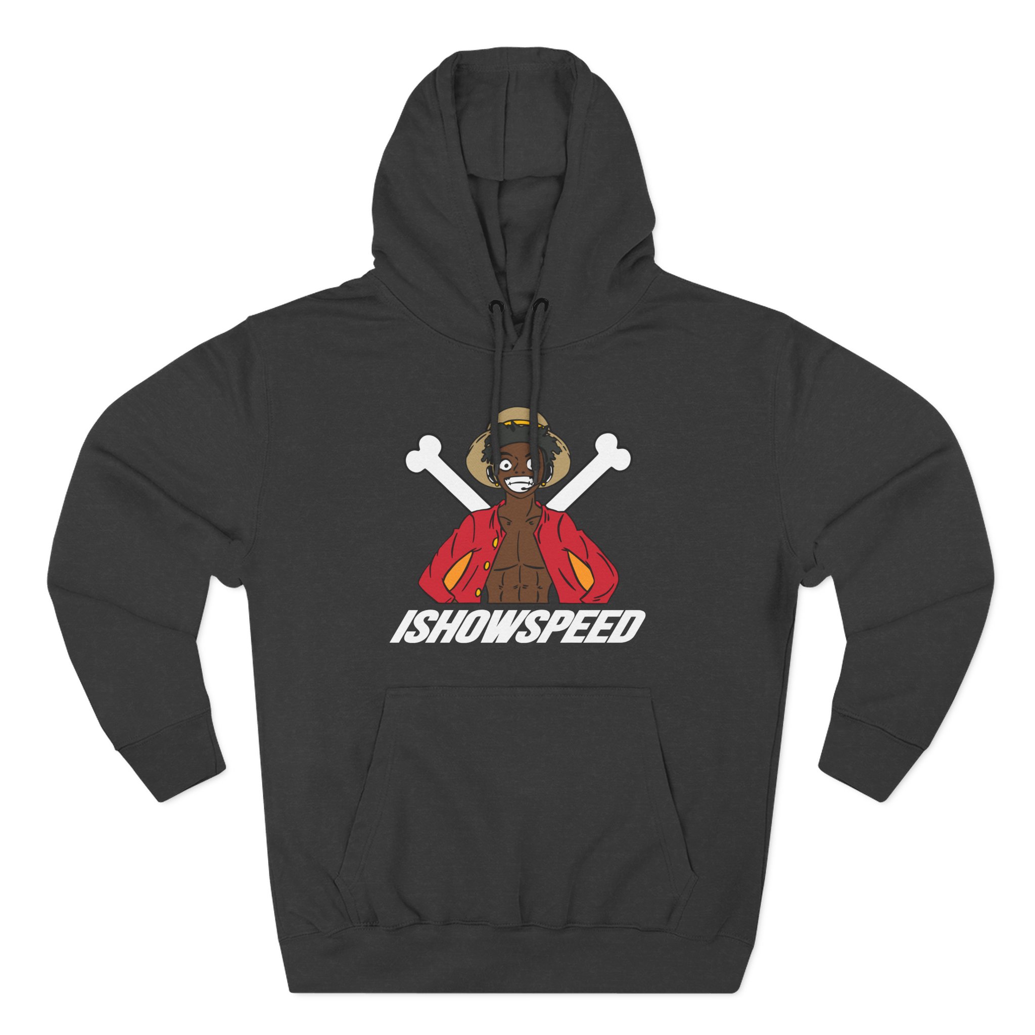 Luffy Ishowspeed Three-Panel Fleece Hoodie