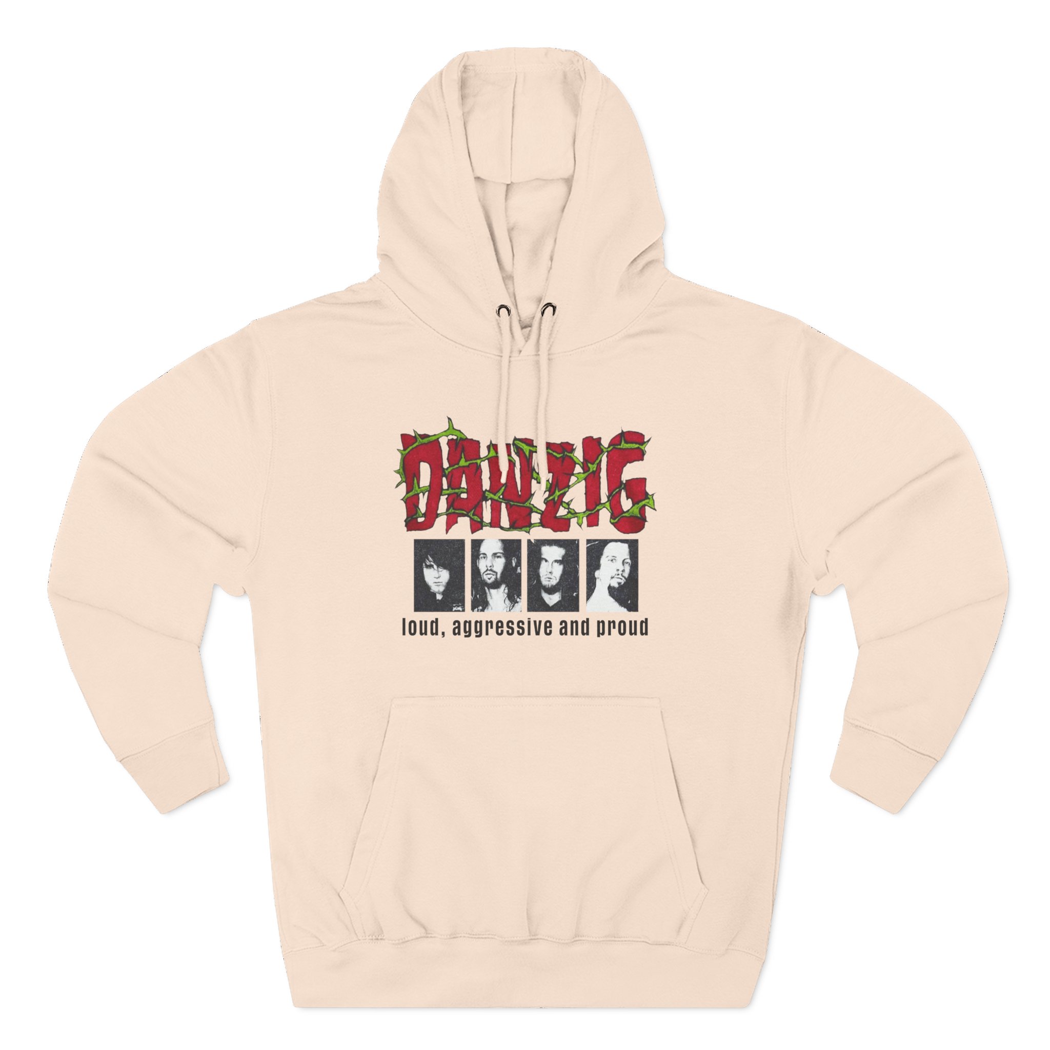 Danzig Loud Aggressive and Proud Three-Panel Fleece Hoodie