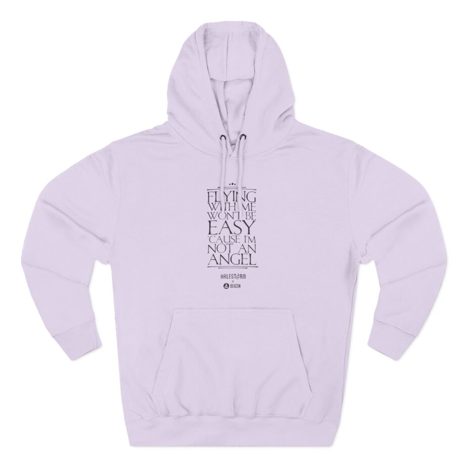 Halestorm Flying With Me Won't Be Easy 'cause I'm Not an Angel Three-Panel Fleece Hoodie