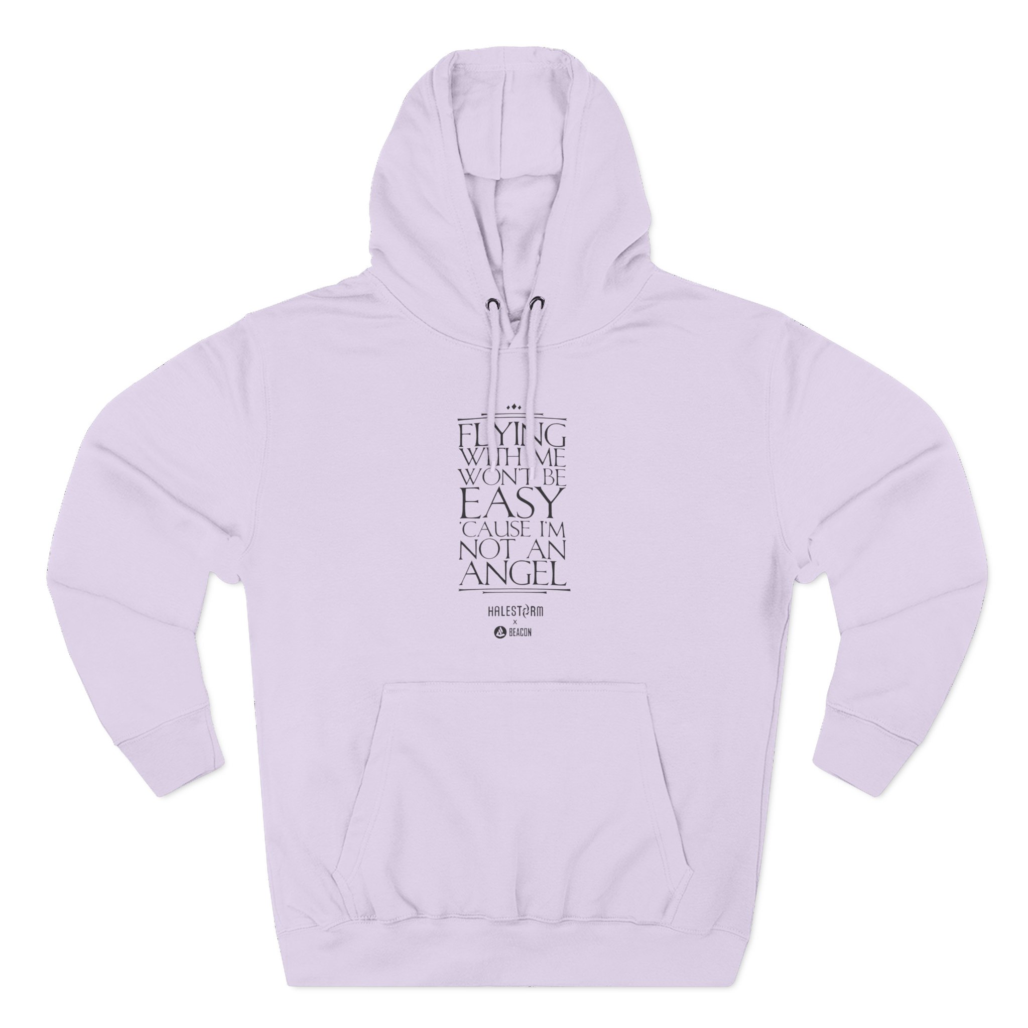 Halestorm Flying With Me Won't Be Easy 'cause I'm Not an Angel Three-Panel Fleece Hoodie