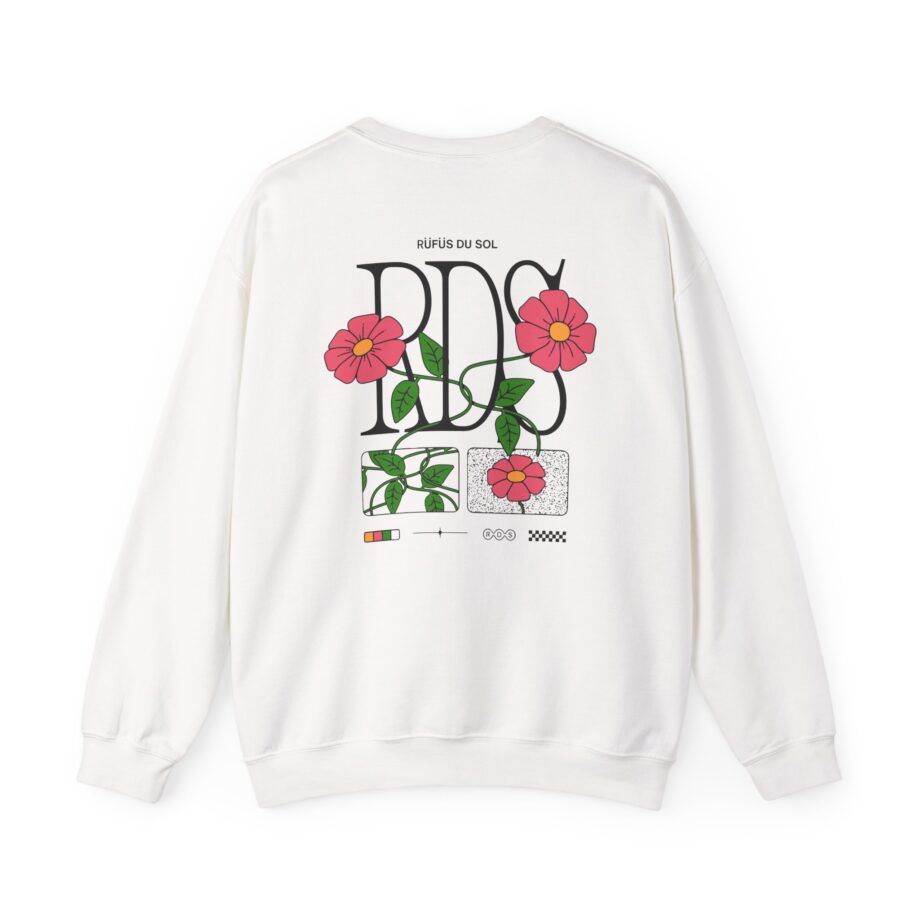 Rufus Du Sol Flower Ecru Unisex Heavy Blend™ Crewneck Sweatshirt