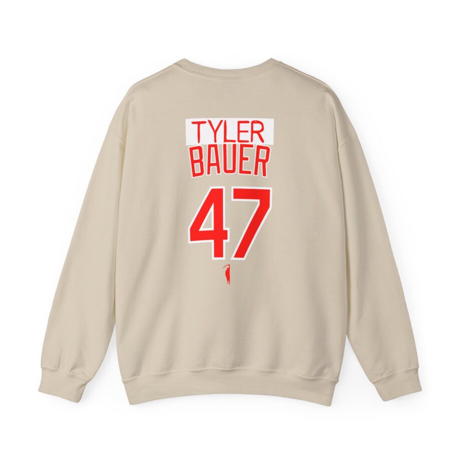 Trevor Bauer Hard Work Never Settles Unisex Heavy Blend™ Crewneck Sweatshirt