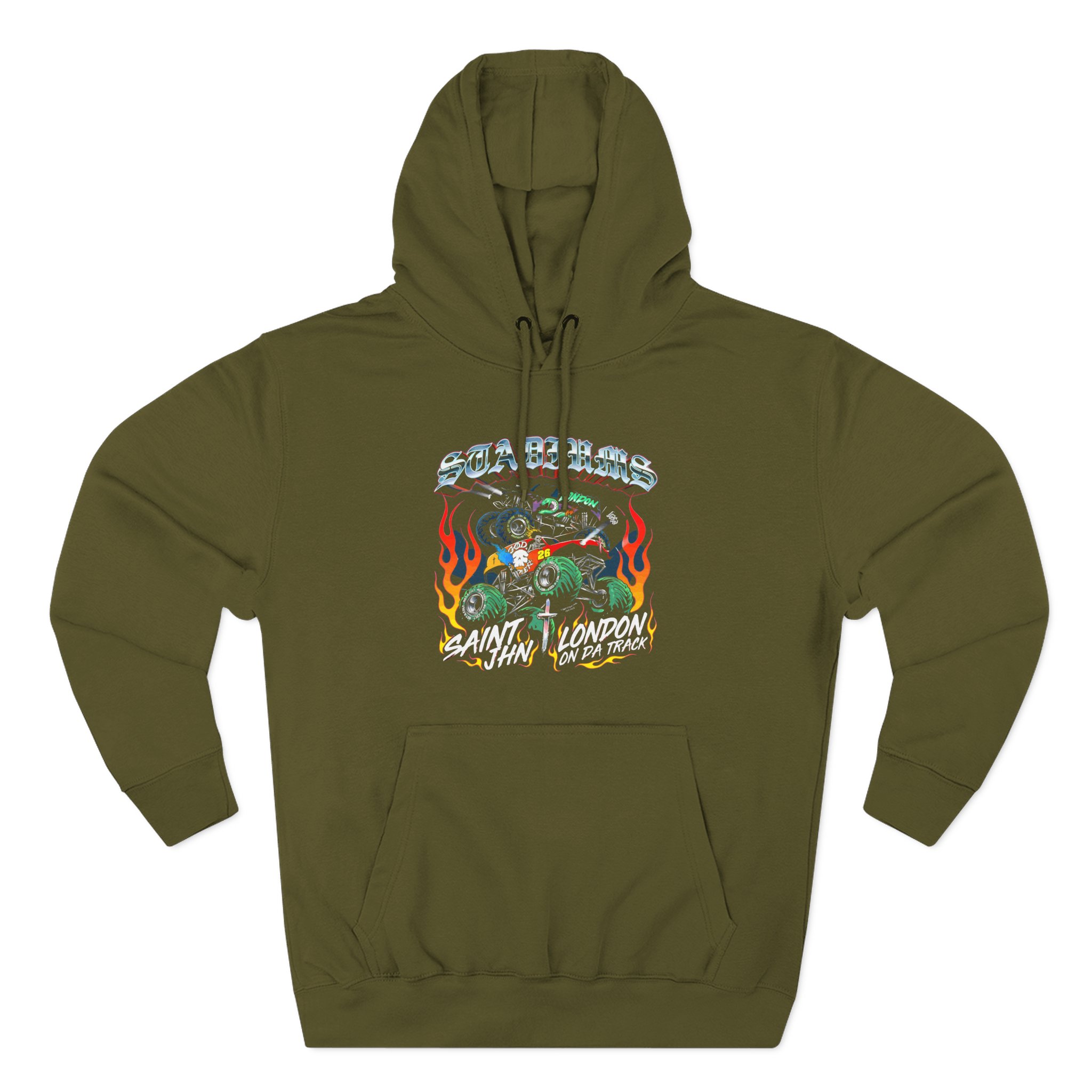 Saint Jhn Stadiums With London on Da Track Three-Panel Fleece Hoodie