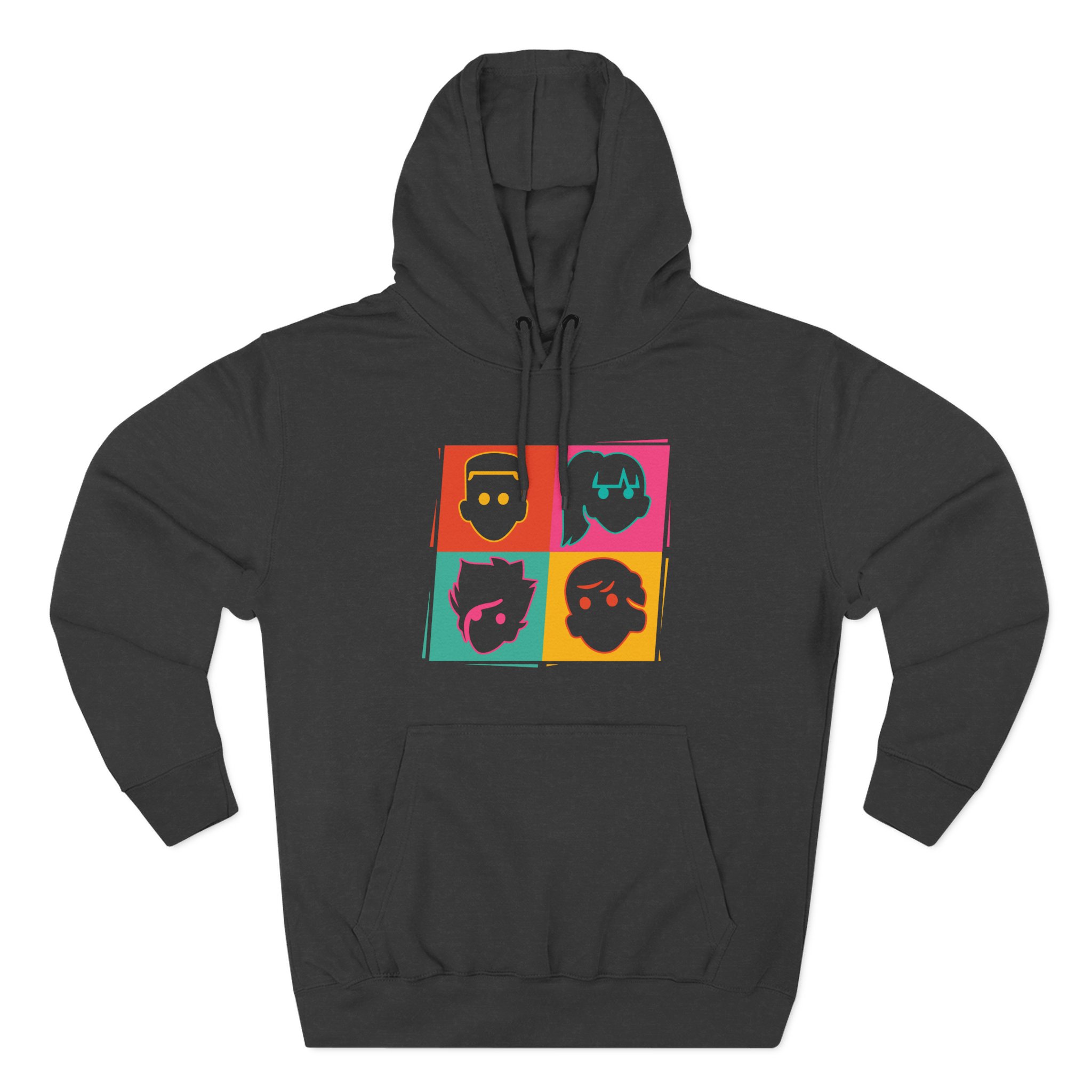 Grounded Faces Three-Panel Fleece Hoodie