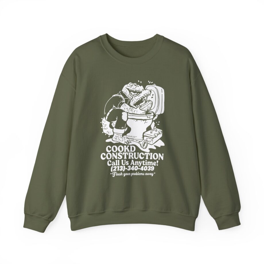 Lazarbeam  Cookd Construction Call Us Anytime Unisex Heavy Blend™ Crewneck Sweatshirt