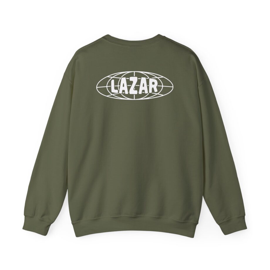 Lazarbeam Globe Indigo Unisex Heavy Blend™ Crewneck Sweatshirt