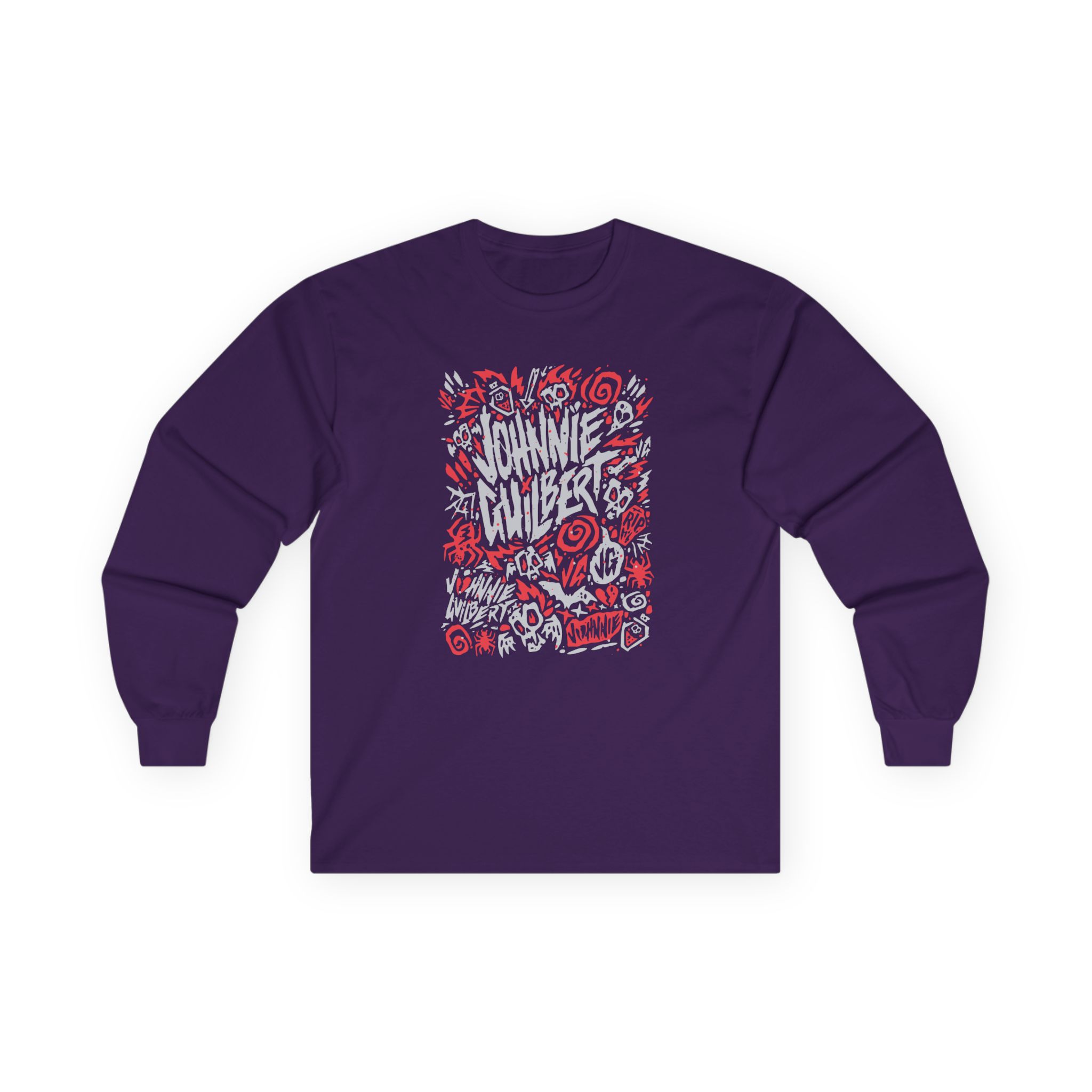 Jake & Johnnie Red Johnnie Guilbert Logo Unisex Ultra Cotton Long Sleeve Tee