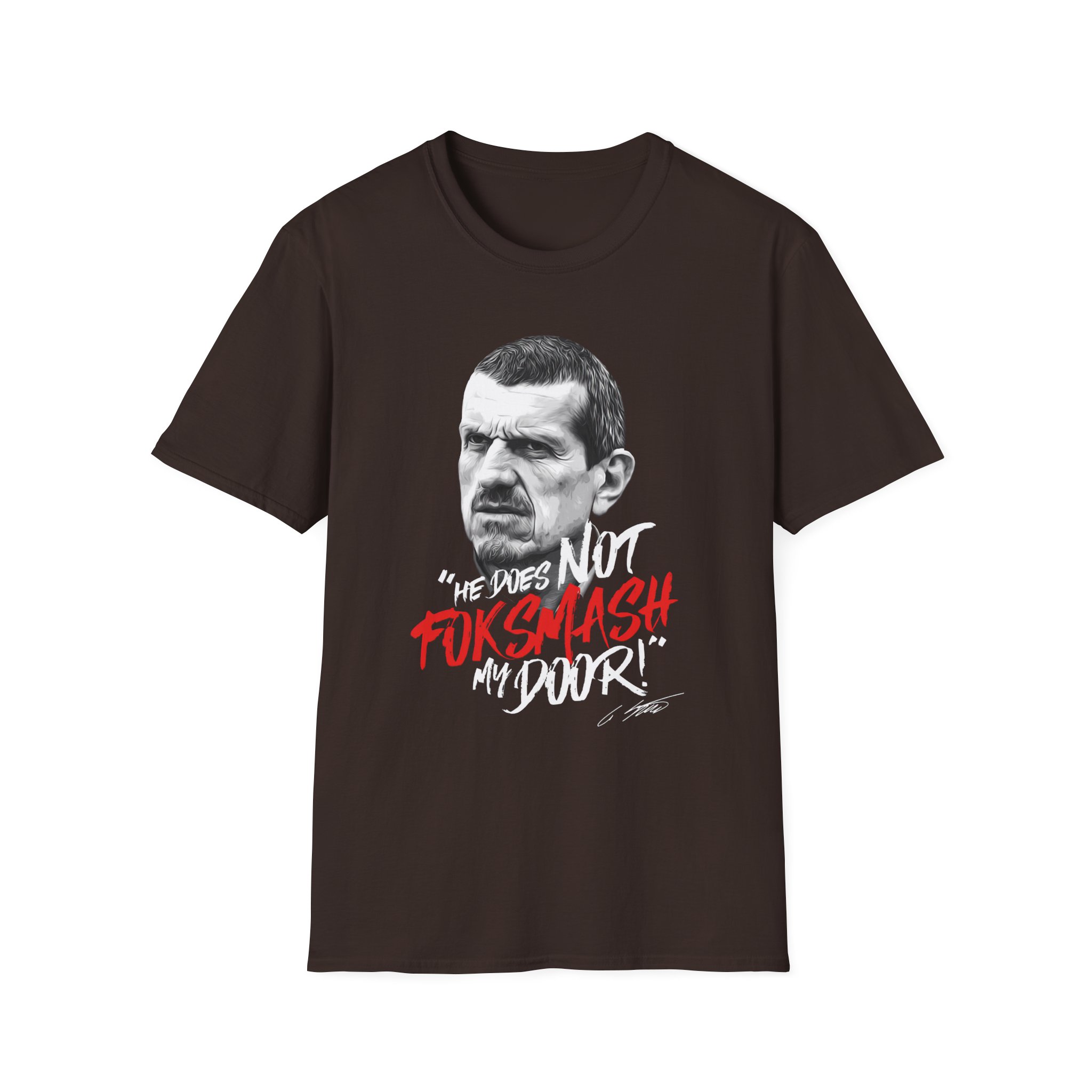 Haas F1 Foksmash-face Unisex Softstyle T-Shirt