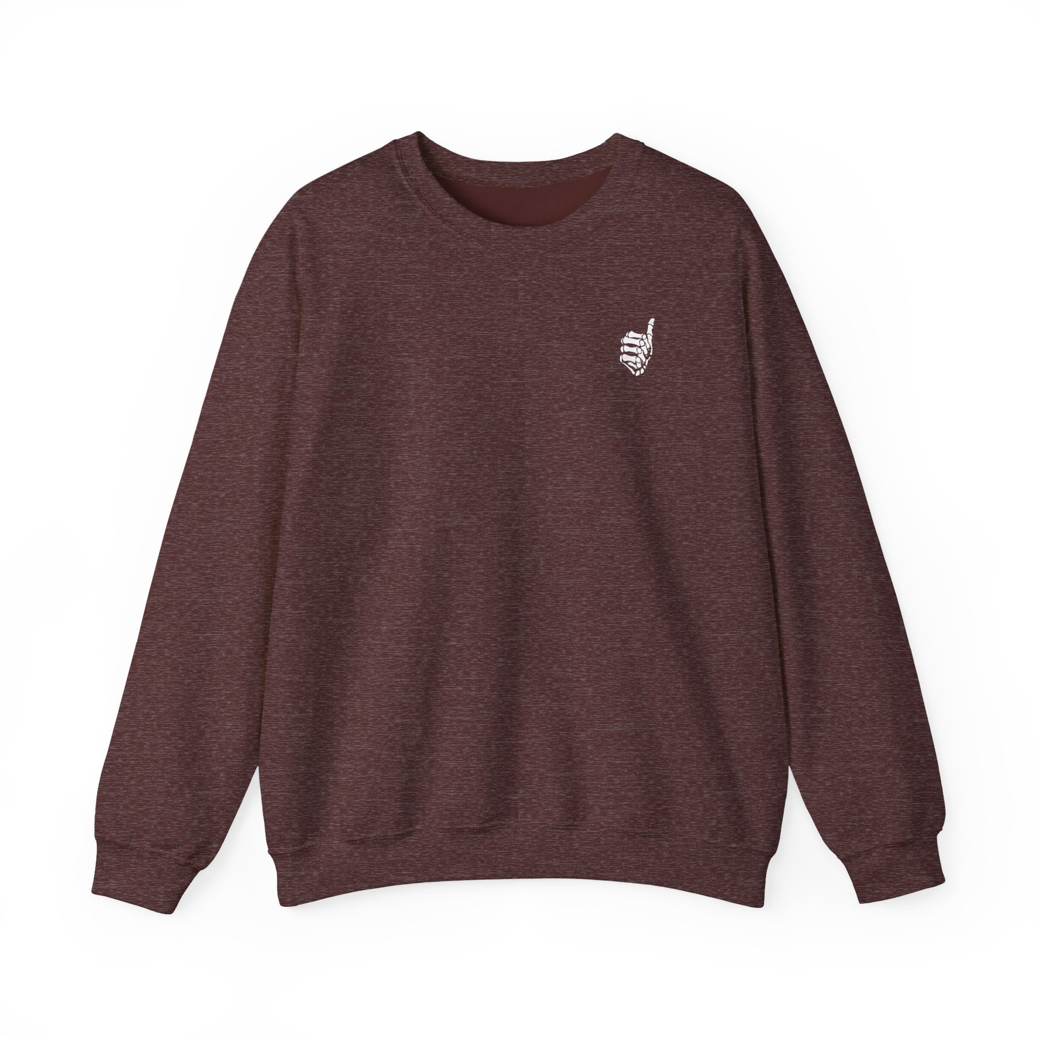 Mrballen Embroidered Skeleton Thumb Unisex Heavy Blendâ„¢ Crewneck Sweatshirt