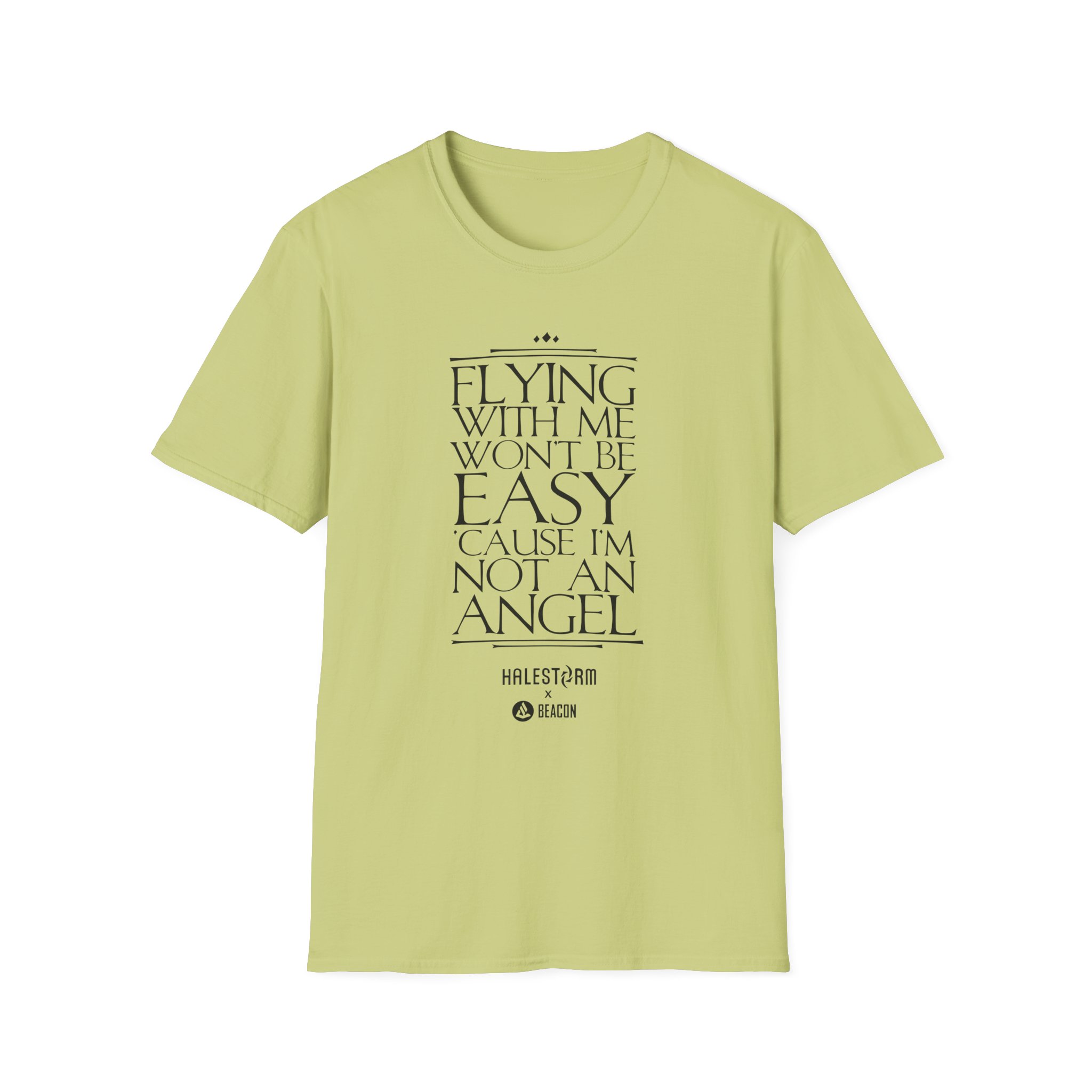 Halestorm Flying With Me Won't Be Easy 'cause I'm Not an Angel Unisex Softstyle T-Shirt