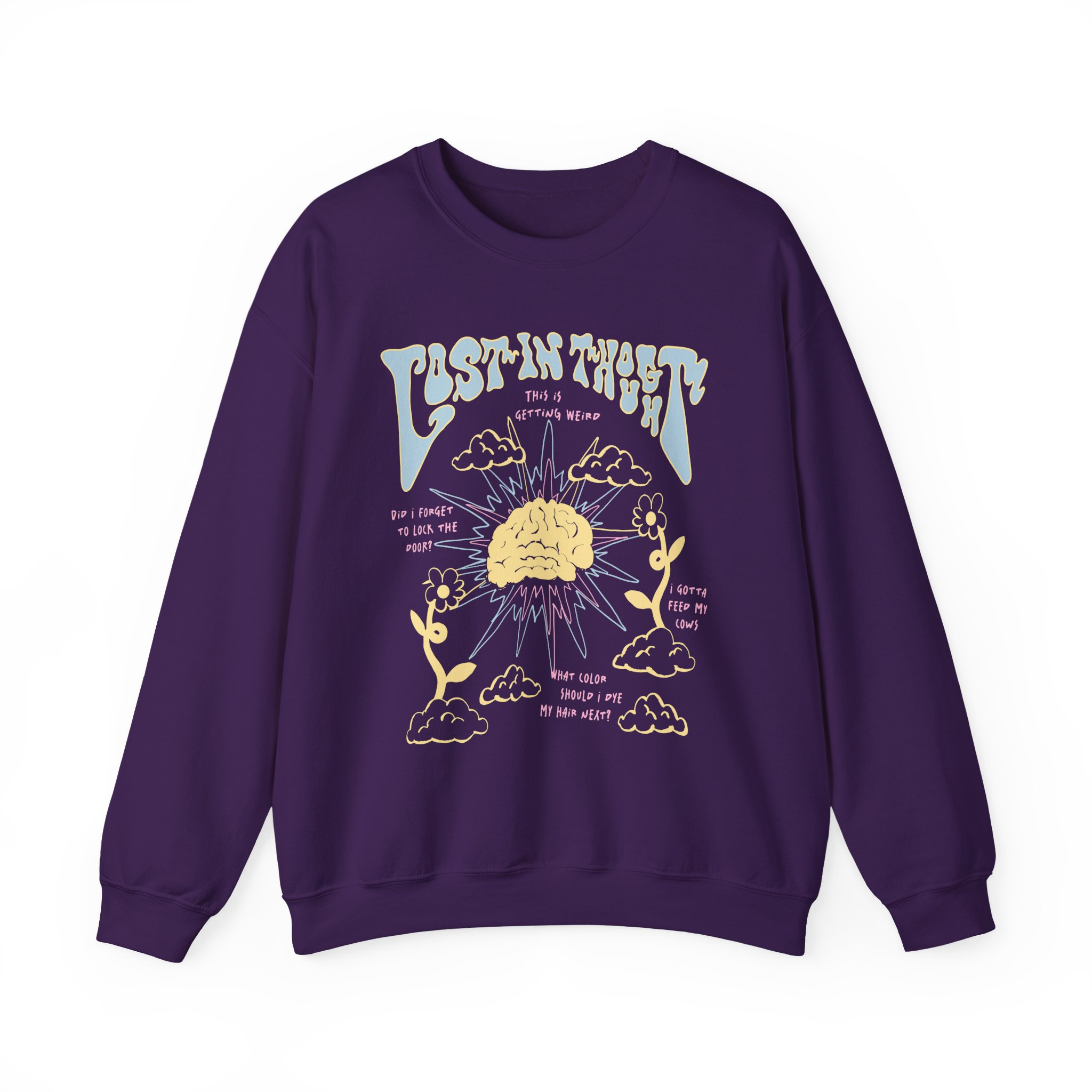 Kallmekris Lost In Thought Unisex Heavy Blendâ„¢ Crewneck Sweatshirt