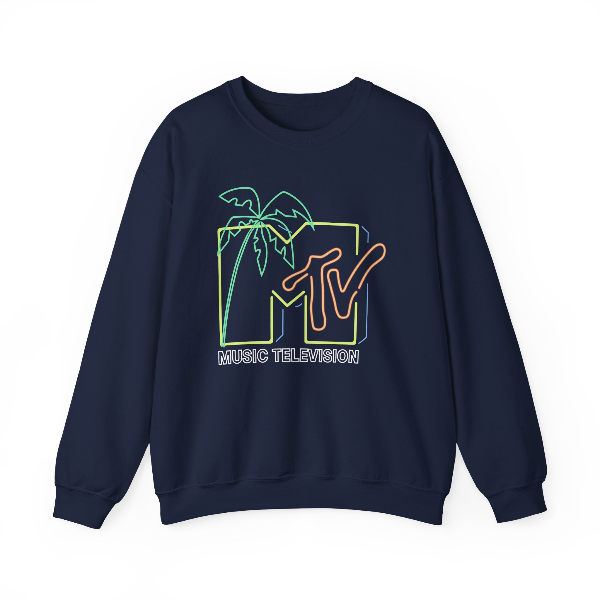 David Dobrik  Mtv Neon Light Logo Unisex Heavy Blendâ„¢ Crewneck Sweatshirt