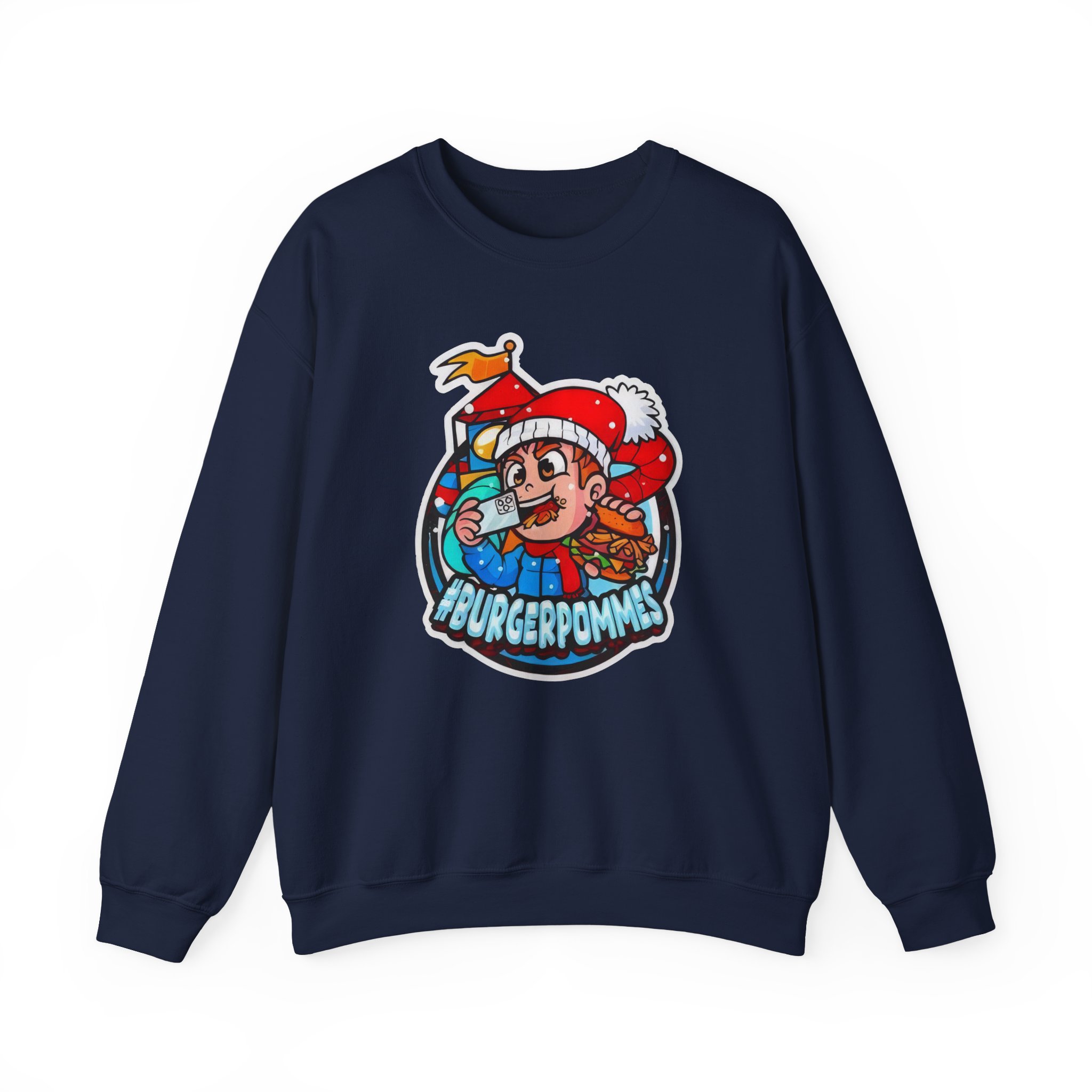 Burger Pommes Unisex Heavy Blendâ„¢ Crewneck Sweatshirt