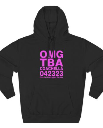 Skrillex OMG ТВА COACHELLA 042323 Four Tet. Fred again Three-Panel Fleece Hoodie