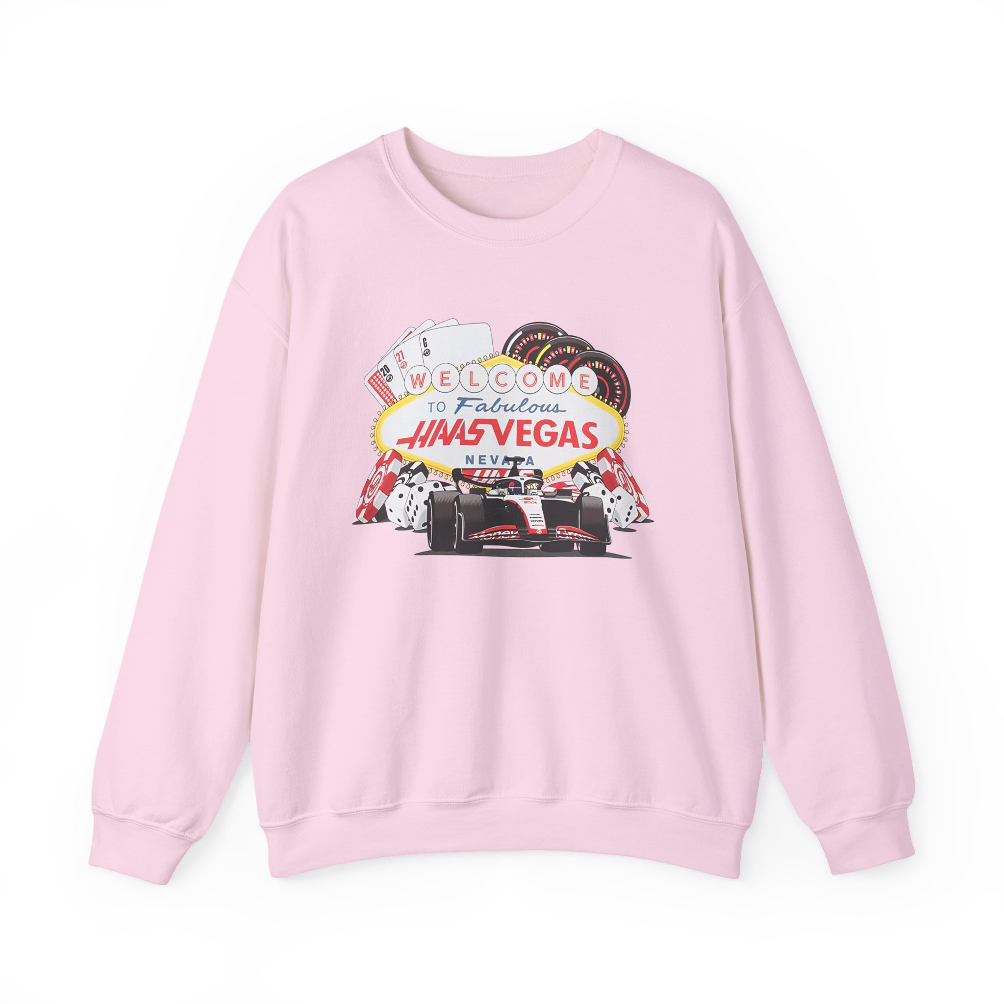 Haas F1 Las Vegas Gp Unisex Heavy Blendâ„¢ Crewneck Sweatshirt