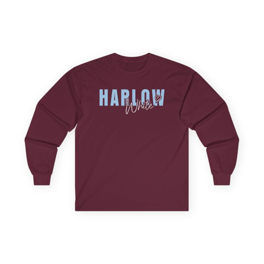 Harlow and Popcorn White Unisex Ultra Cotton Long Sleeve Tee