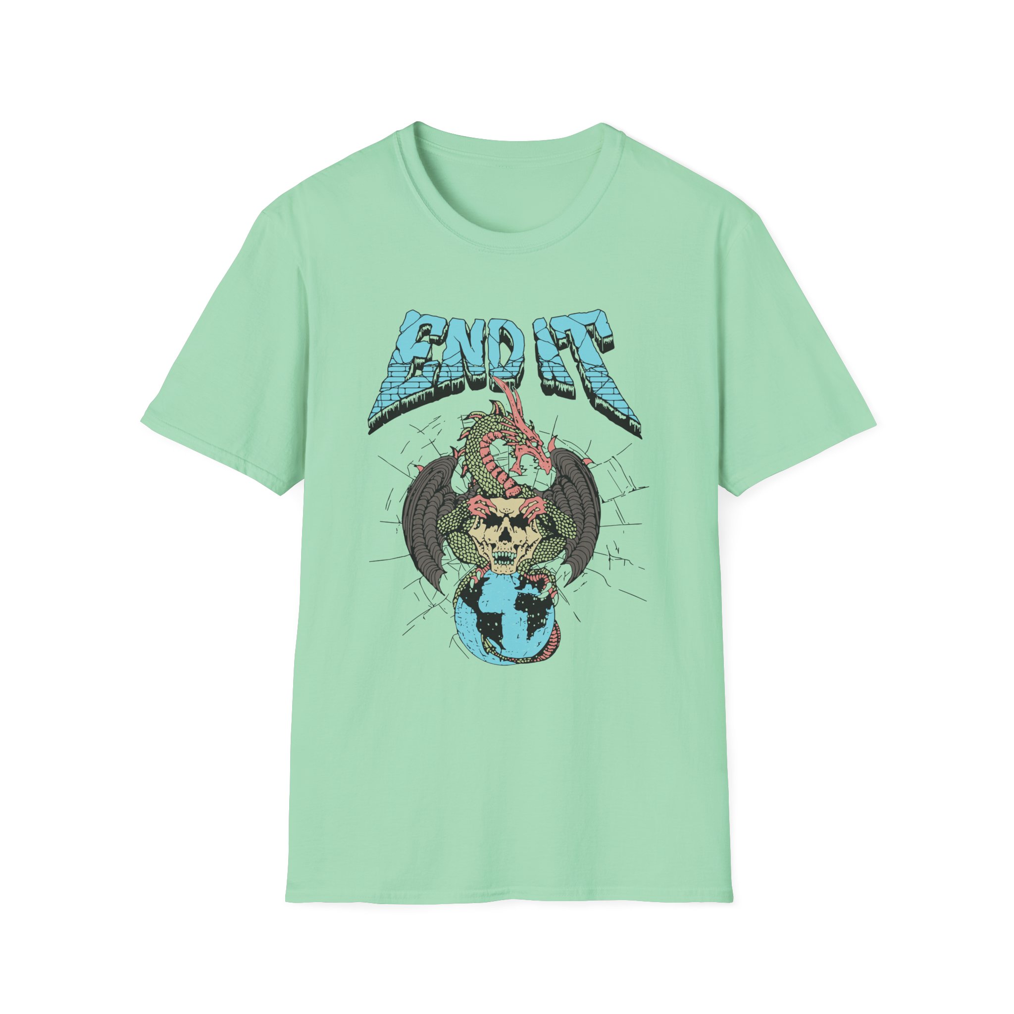 End It Dragon Skull Unisex Softstyle T-Shirt