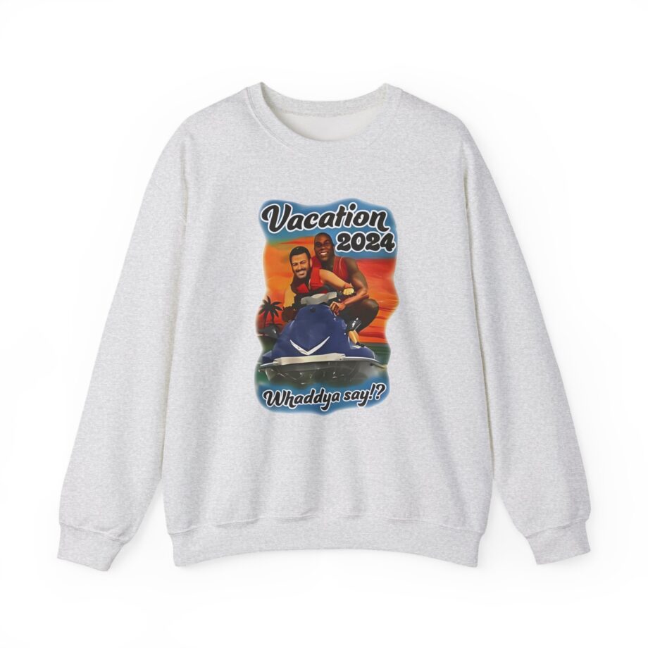 Magic Johnson and Jimmy Kimmel Vacation 2024 Whaddya Say Unisex Heavy Blend™ Crewneck Sweatshirt