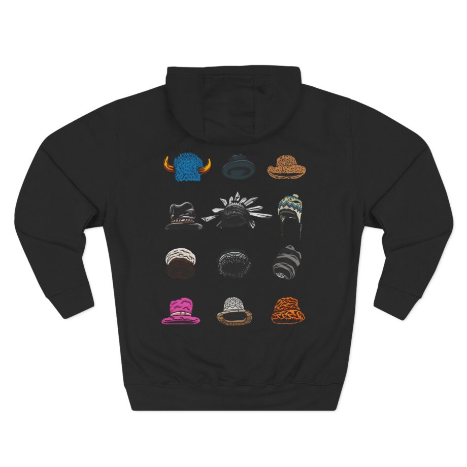 J High Times Hat Logo Three-Panel Fleece Hoodie